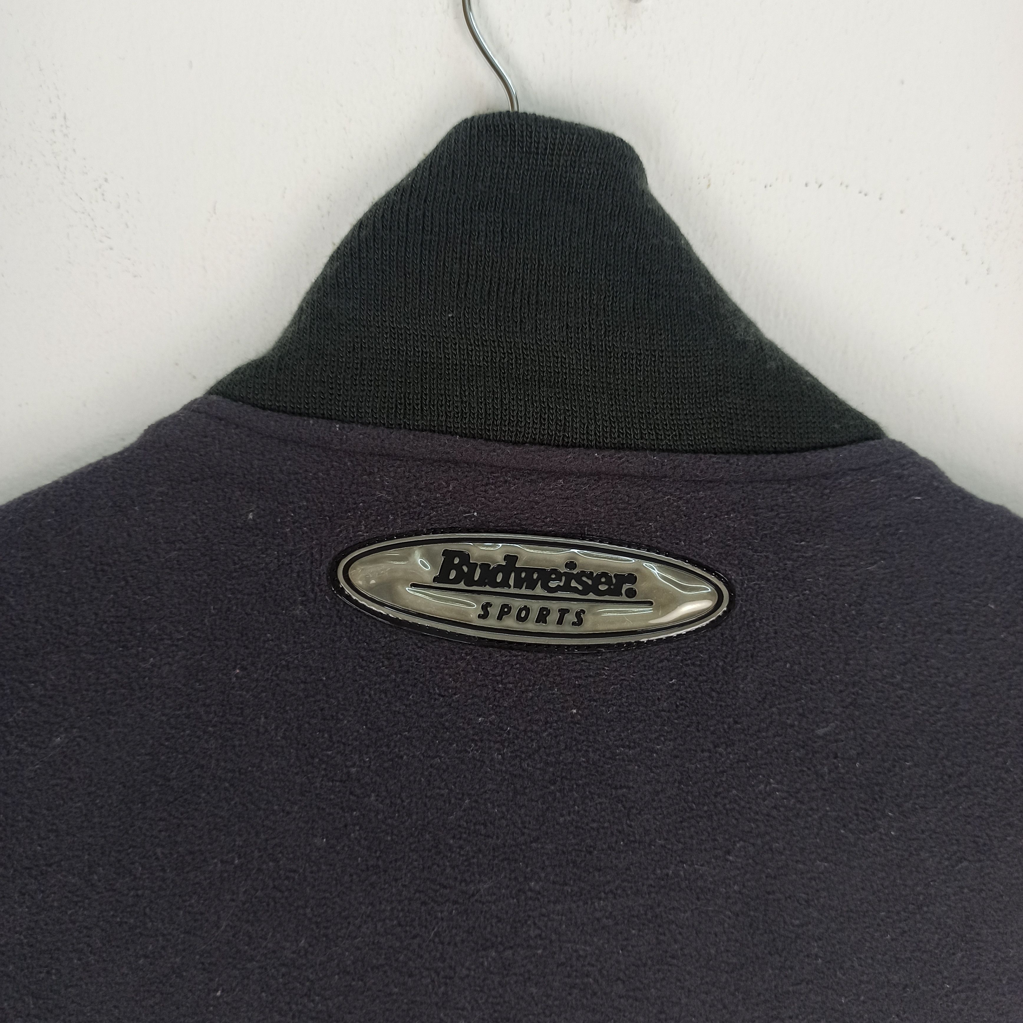 Budweiser 🔥Vintage🔥90s Budweiser Anorak Promo Fleece Jacket Size US L / EU 52-54 / 3 - 5 Thumbnail