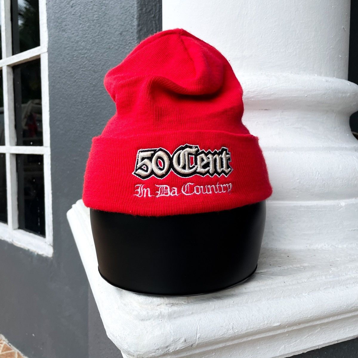 50 Cent × Rap Tees × Vintage Rare Vintage 50 Cent In Da Country Embroidery Rapper Beanie Size ONE SIZE - 1 Thumbnail