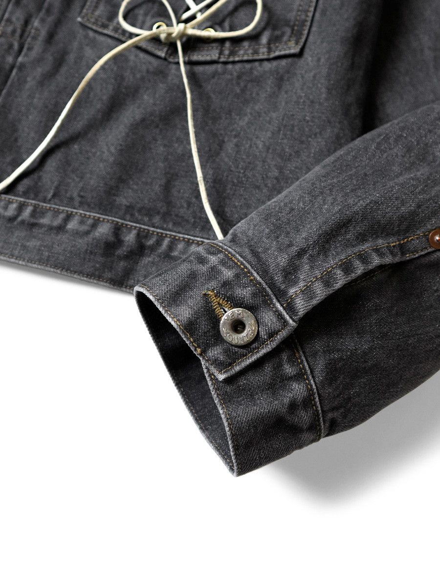 Kapital Kapital 14oz Black Denim Lace Up 2nd Jacket Size US L / EU 52-54 / 3 - 8 Thumbnail