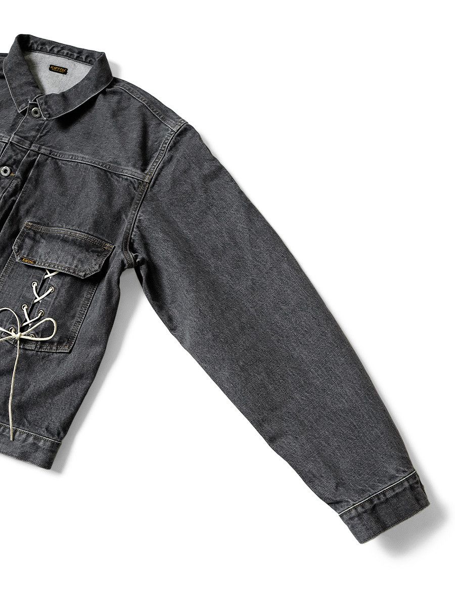 Kapital Kapital 14oz Black Denim Lace Up 2nd Jacket Size US L / EU 52-54 / 3 - 7 Thumbnail