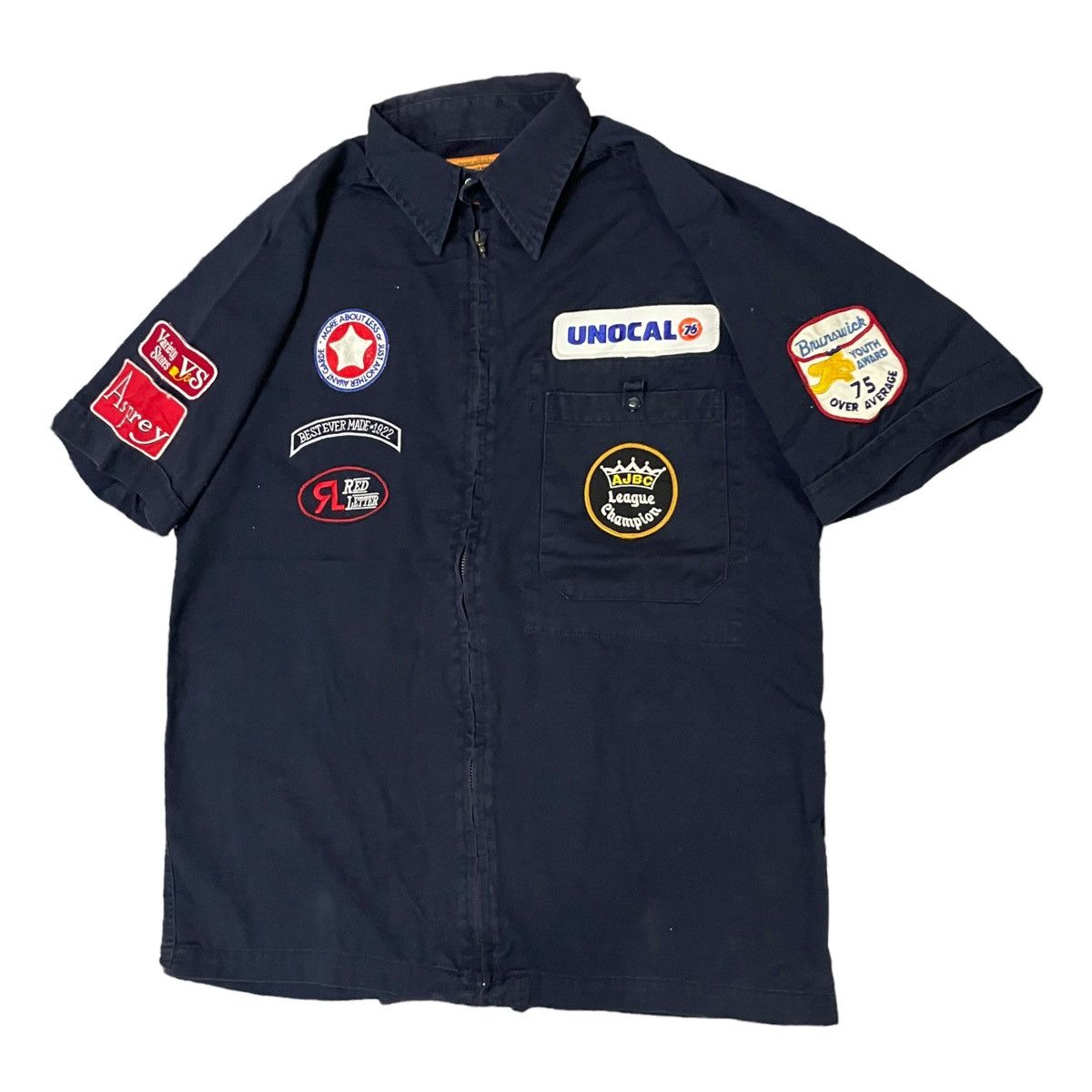 Japanese Brand × Sports Specialties 💥VINTAGE 76 LUBRICANT RACING ZIPPER SHIRT Size US L / EU 52-54 / 3 - 2 Thumbnail