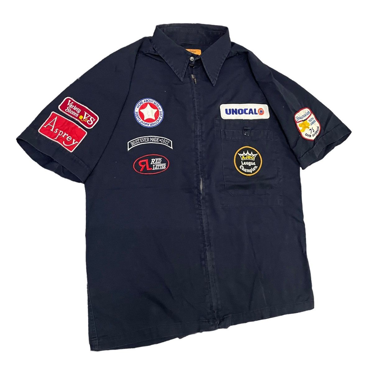 Japanese Brand × Sports Specialties 💥VINTAGE 76 LUBRICANT RACING ZIPPER SHIRT Size US L / EU 52-54 / 3 - 3 Thumbnail