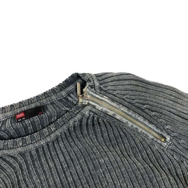 Diesel × Vintage Vintage Diesel Cyber Y2K Striped Sweater Size US XXL / EU 58 / 5 - 3 Thumbnail