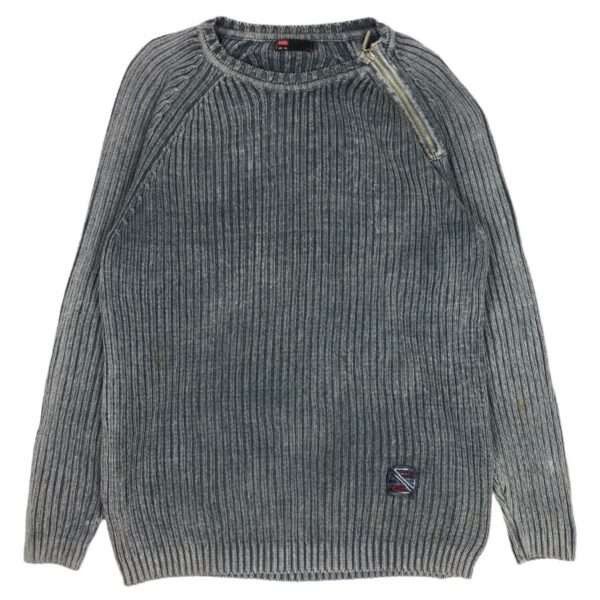 Diesel × Vintage Vintage Diesel Cyber Y2K Striped Sweater Size US XXL / EU 58 / 5 - 1 Thumbnail