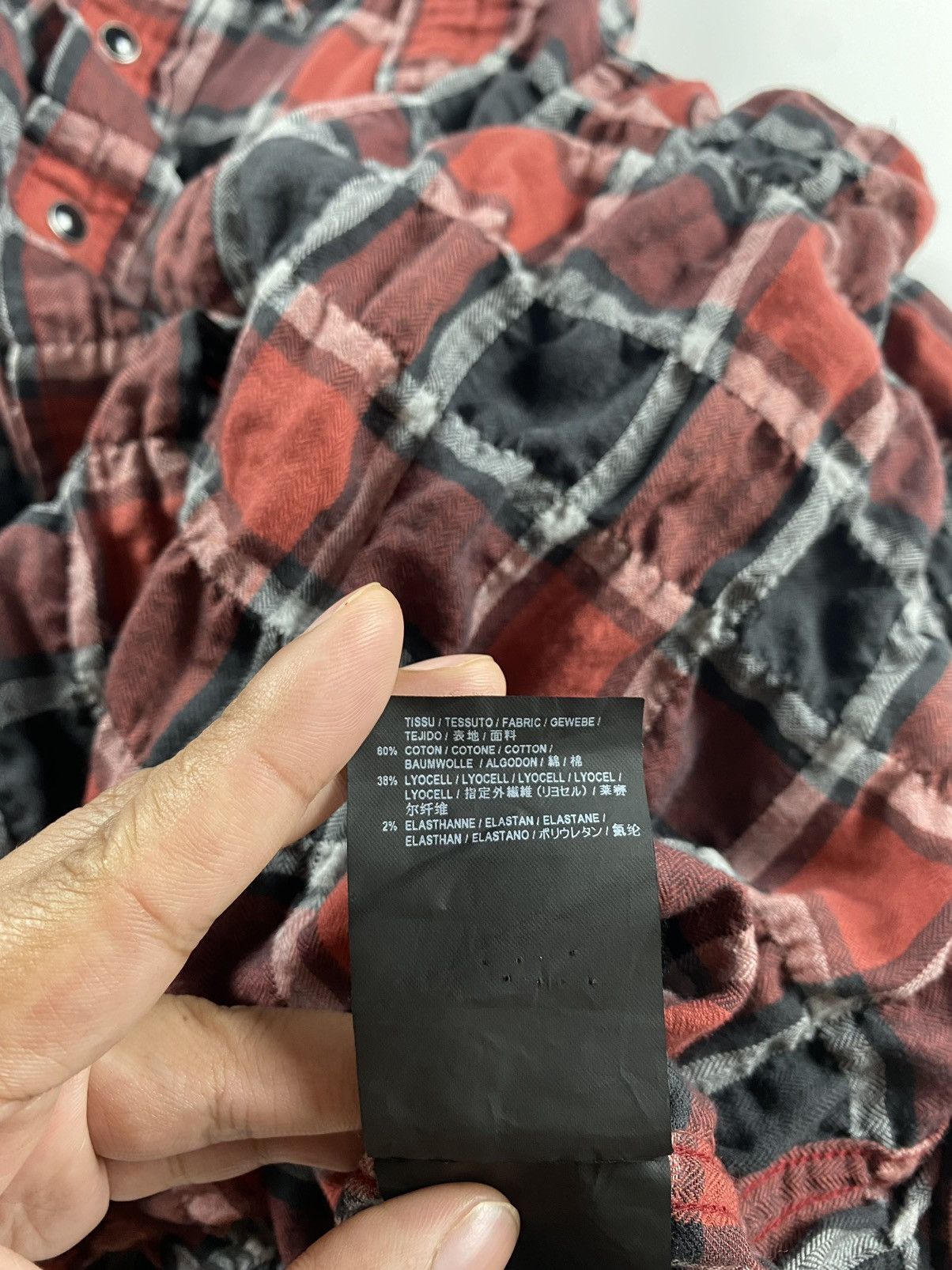 Saint Laurent Paris Saint Laurent S/S’17 Distressed Checked Cotton-blend Flannel Size US S / EU 44-46 / 1 - 12 Thumbnail