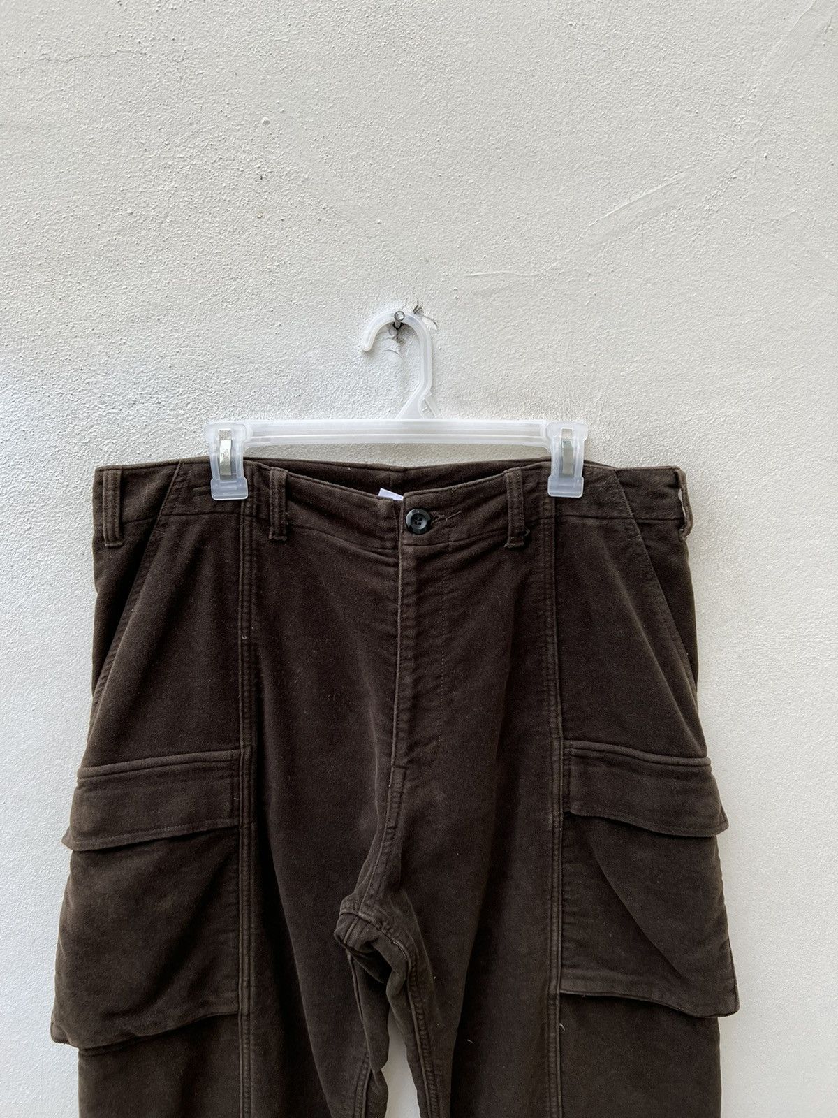 GOODENOUGH × Hiroshi Fujiwara Vintage 90s Goodenough Suede Cotton Cargo Trouser Pant Size US 34 / EU 50 - 7 Thumbnail