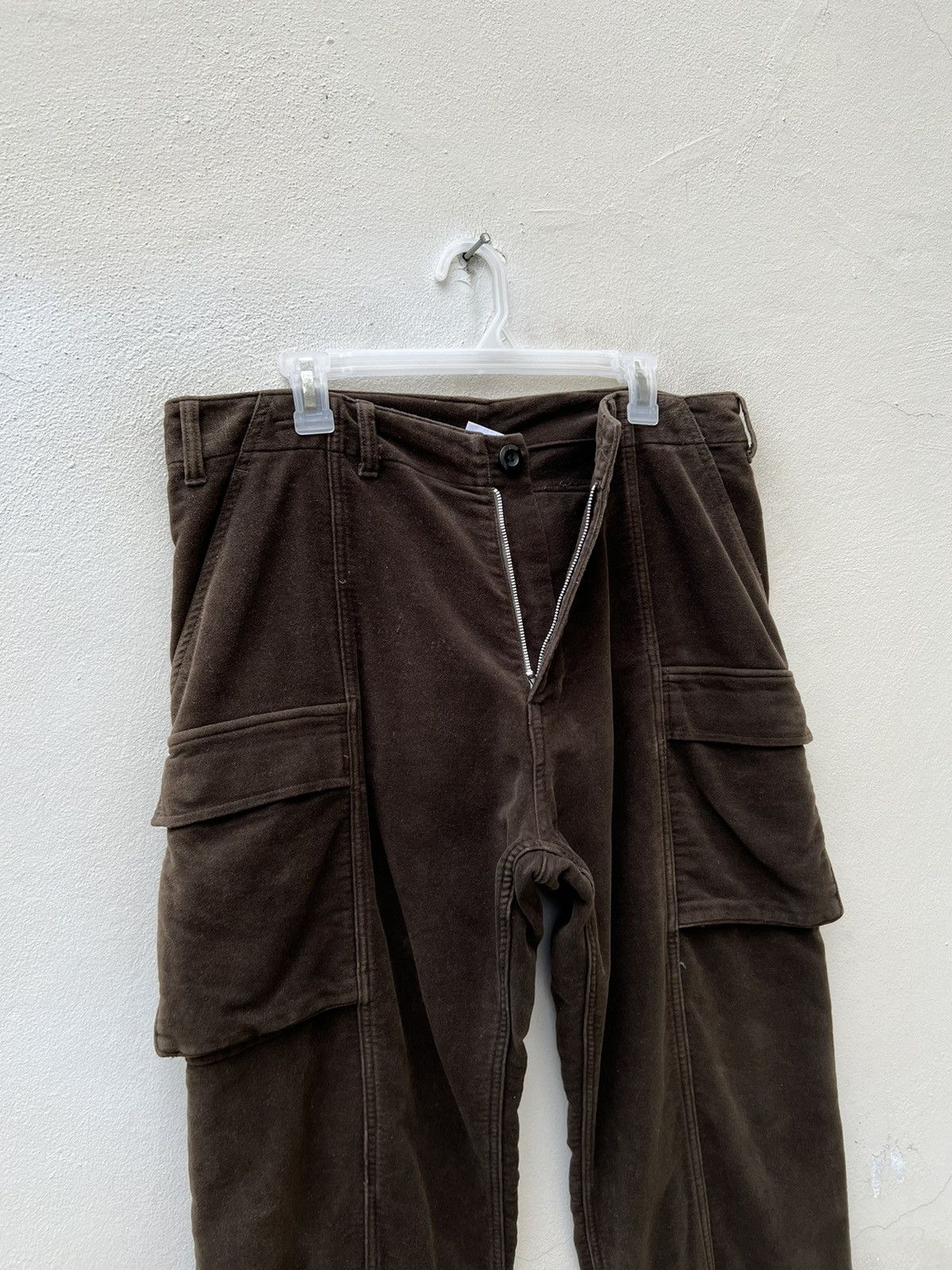 GOODENOUGH × Hiroshi Fujiwara Vintage 90s Goodenough Suede Cotton Cargo Trouser Pant Size US 34 / EU 50 - 9 Thumbnail