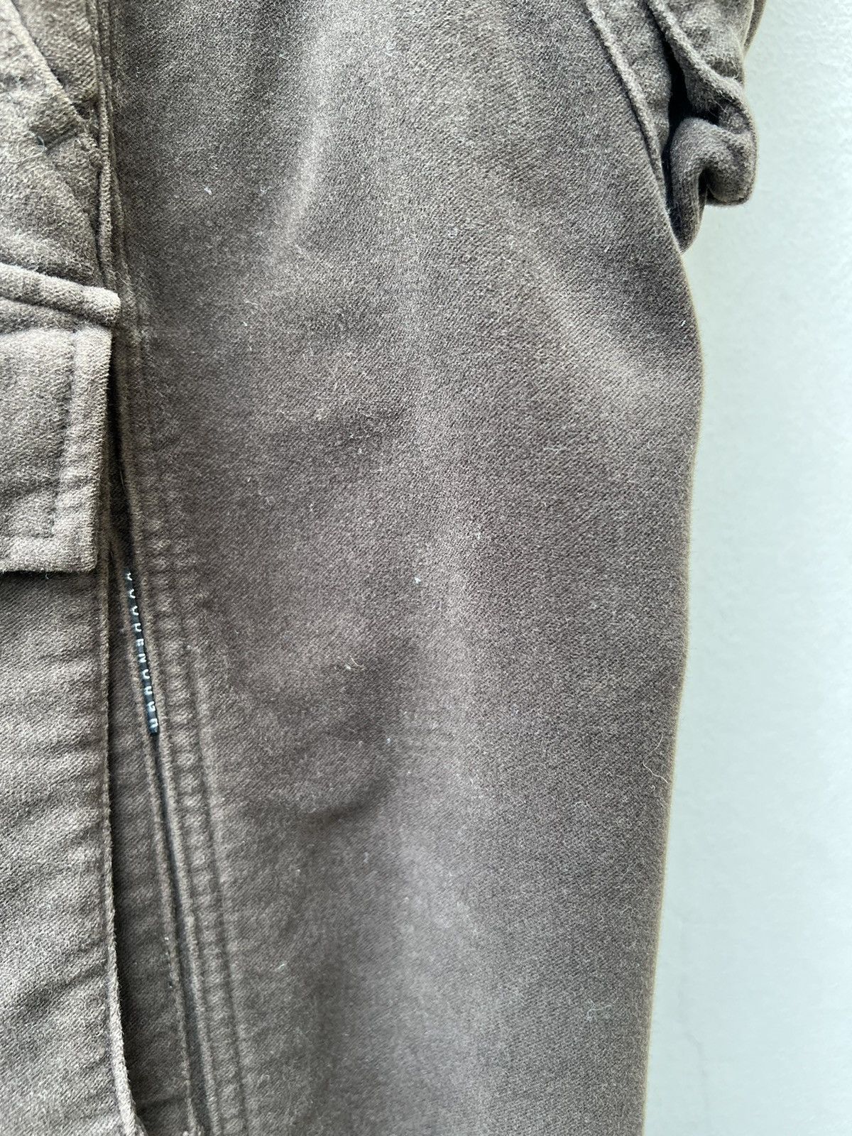 GOODENOUGH × Hiroshi Fujiwara Vintage 90s Goodenough Suede Cotton Cargo Trouser Pant Size US 34 / EU 50 - 19 Thumbnail