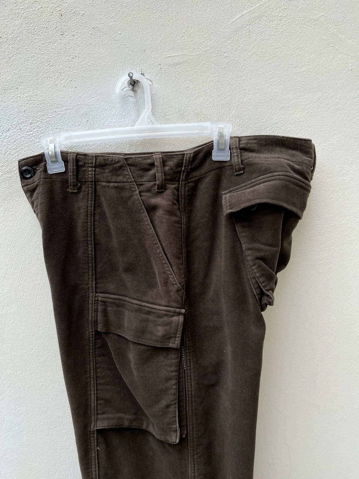 GOODENOUGH × Hiroshi Fujiwara Vintage 90s Goodenough Suede Cotton Cargo Trouser Pant Size US 34 / EU 50 - 18 Thumbnail