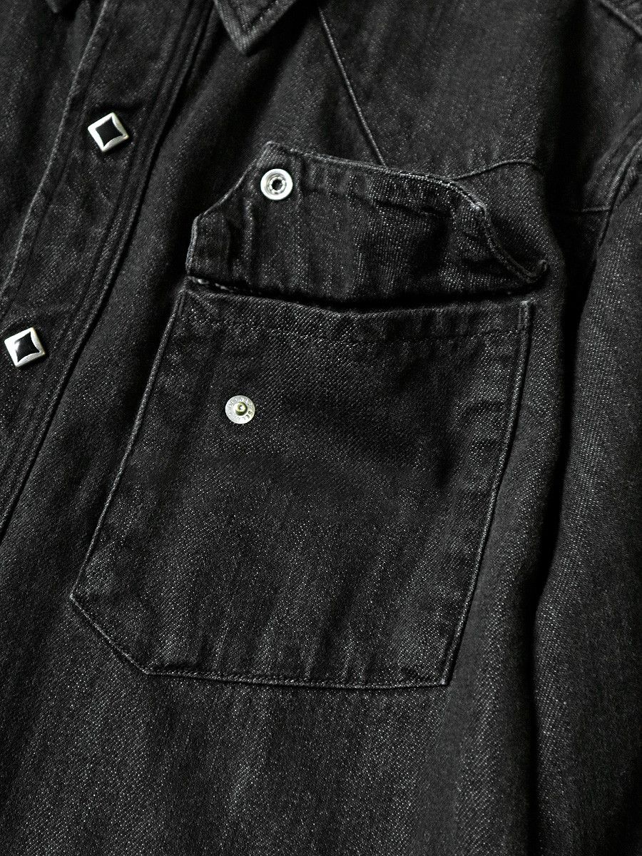 Kapital Kapital 8oz Black Denim Lace Up Western Shirt Size US L / EU 52-54 / 3 - 6 Thumbnail