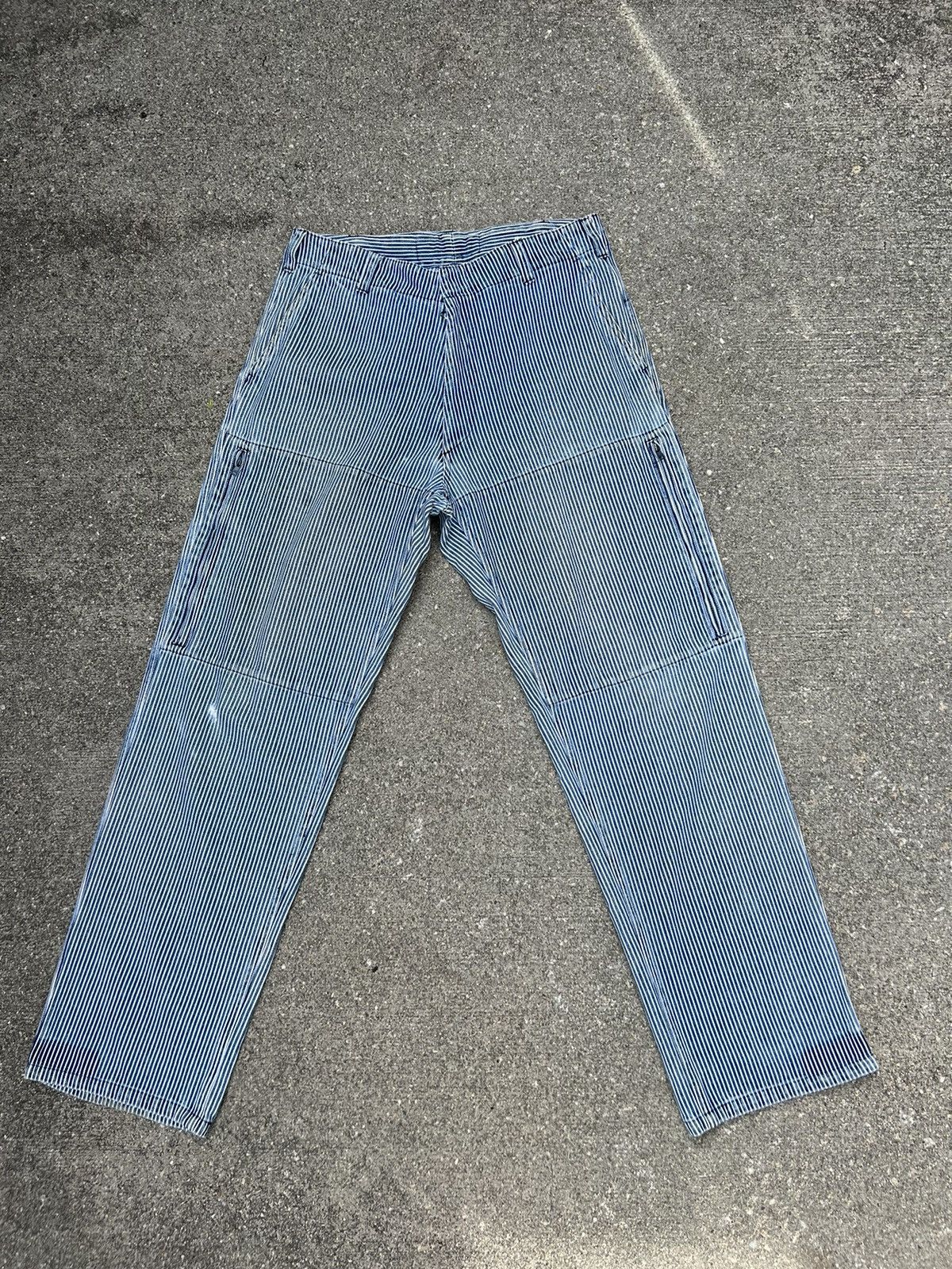 Head Porter Vintage HEADPORTER + PLUS Japan Striped Denim Trouser Size US 32 / EU 48 - 1 Thumbnail