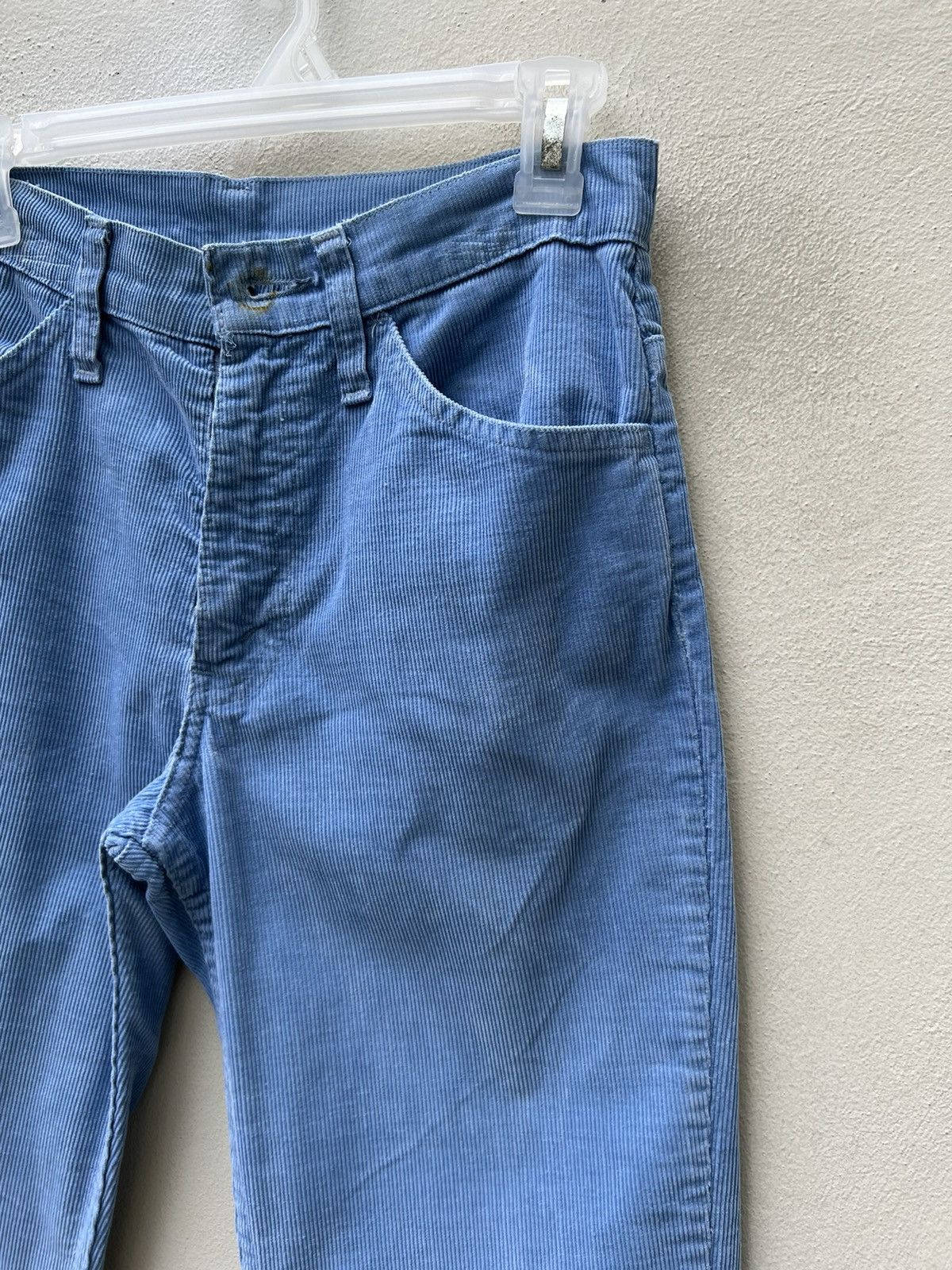 Levi's × Vintage VTG 70s Levi’s 646 Talon 42 Fade Light Blue Cord Flare Jeans Size US 29 - 13 Thumbnail