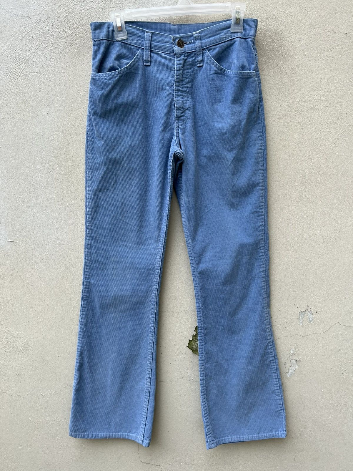 Levi's × Vintage VTG 70s Levi’s 646 Talon 42 Fade Light Blue Cord Flare Jeans Size US 29 - 6 Thumbnail