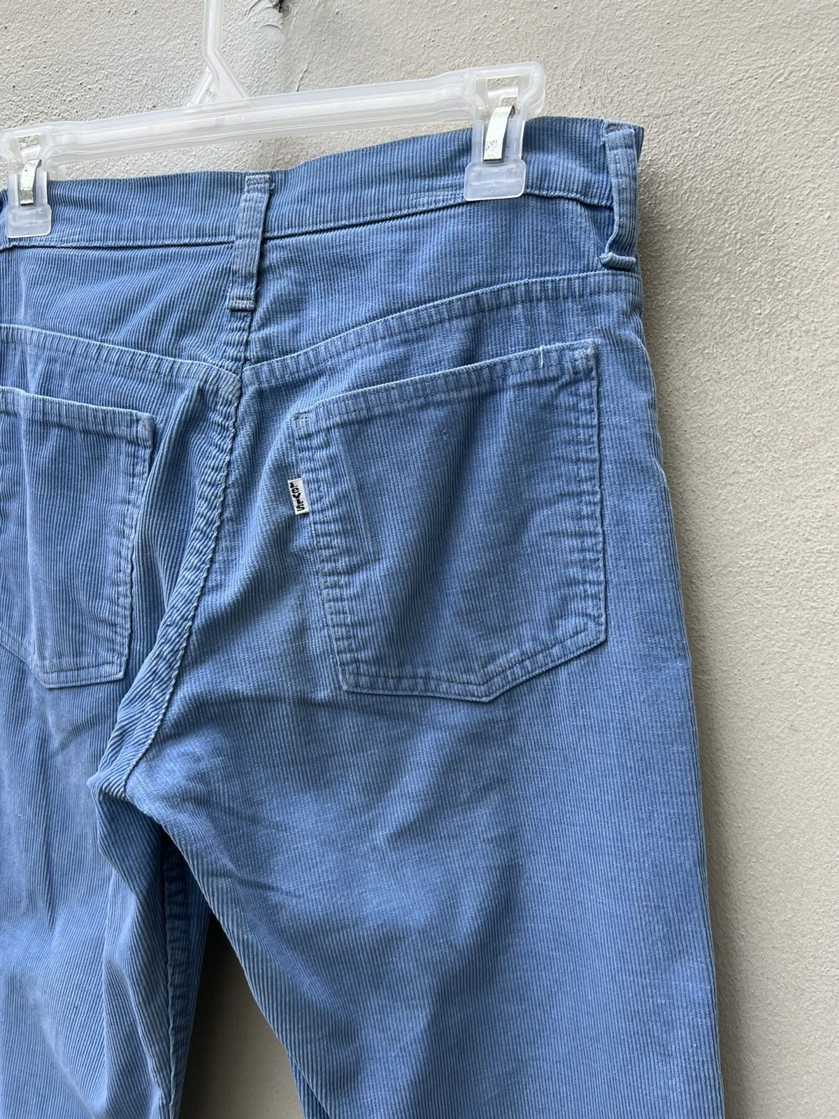 Levi's × Vintage VTG 70s Levi’s 646 Talon 42 Fade Light Blue Cord Flare Jeans Size US 29 - 20 Thumbnail