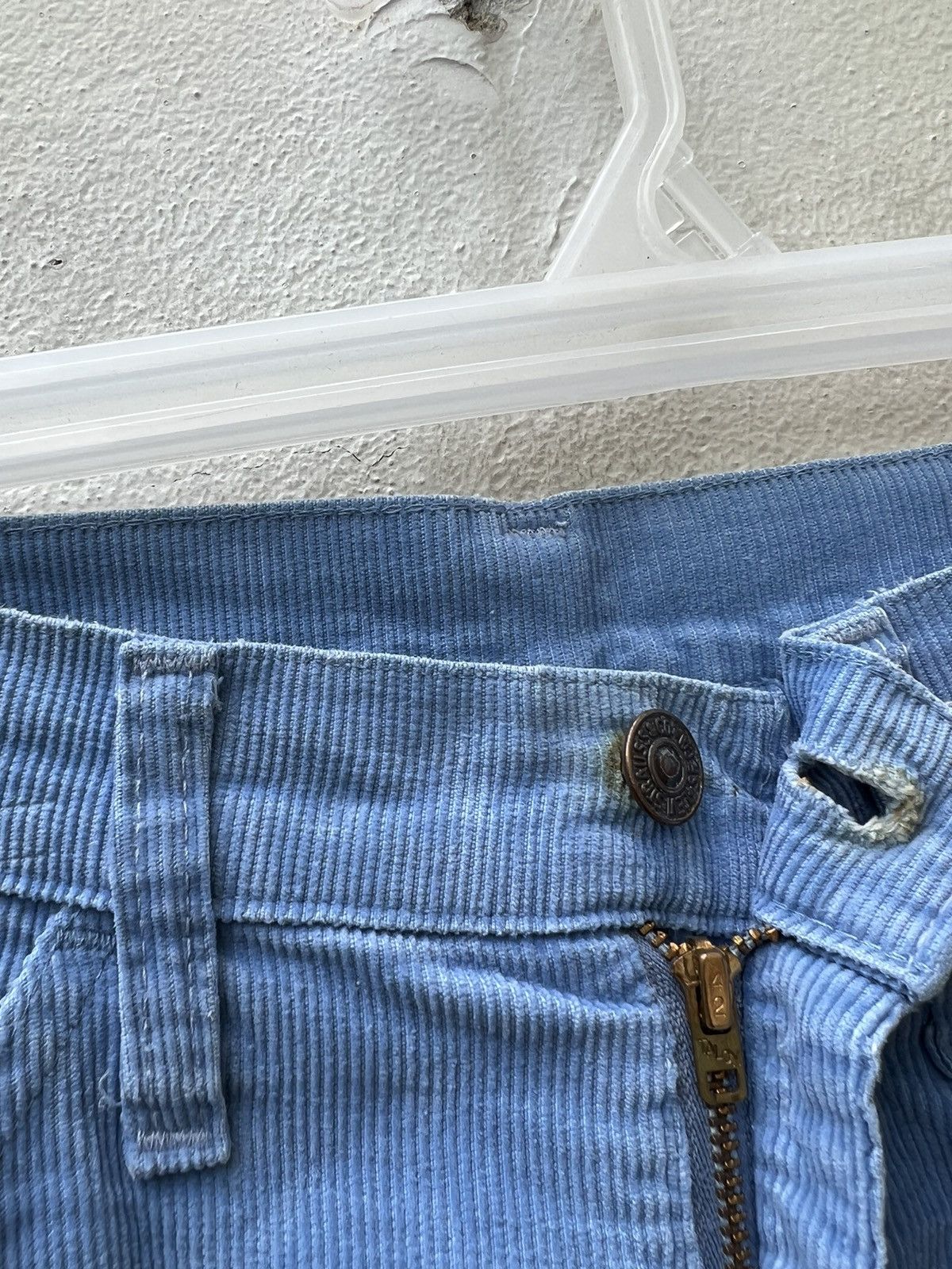 Levi's × Vintage VTG 70s Levi’s 646 Talon 42 Fade Light Blue Cord Flare Jeans Size US 29 - 8 Thumbnail