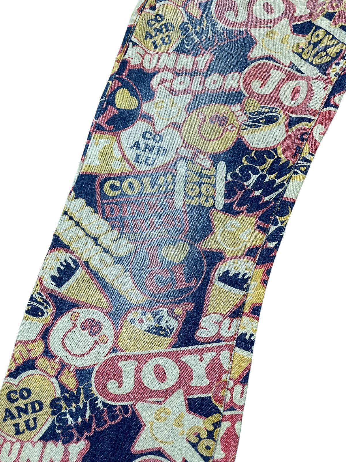 Japanese Brand Fullprinted Jeans Co&Lu Multicolour Low Rise Regular 9🟦 Size US 31 - 4 Thumbnail