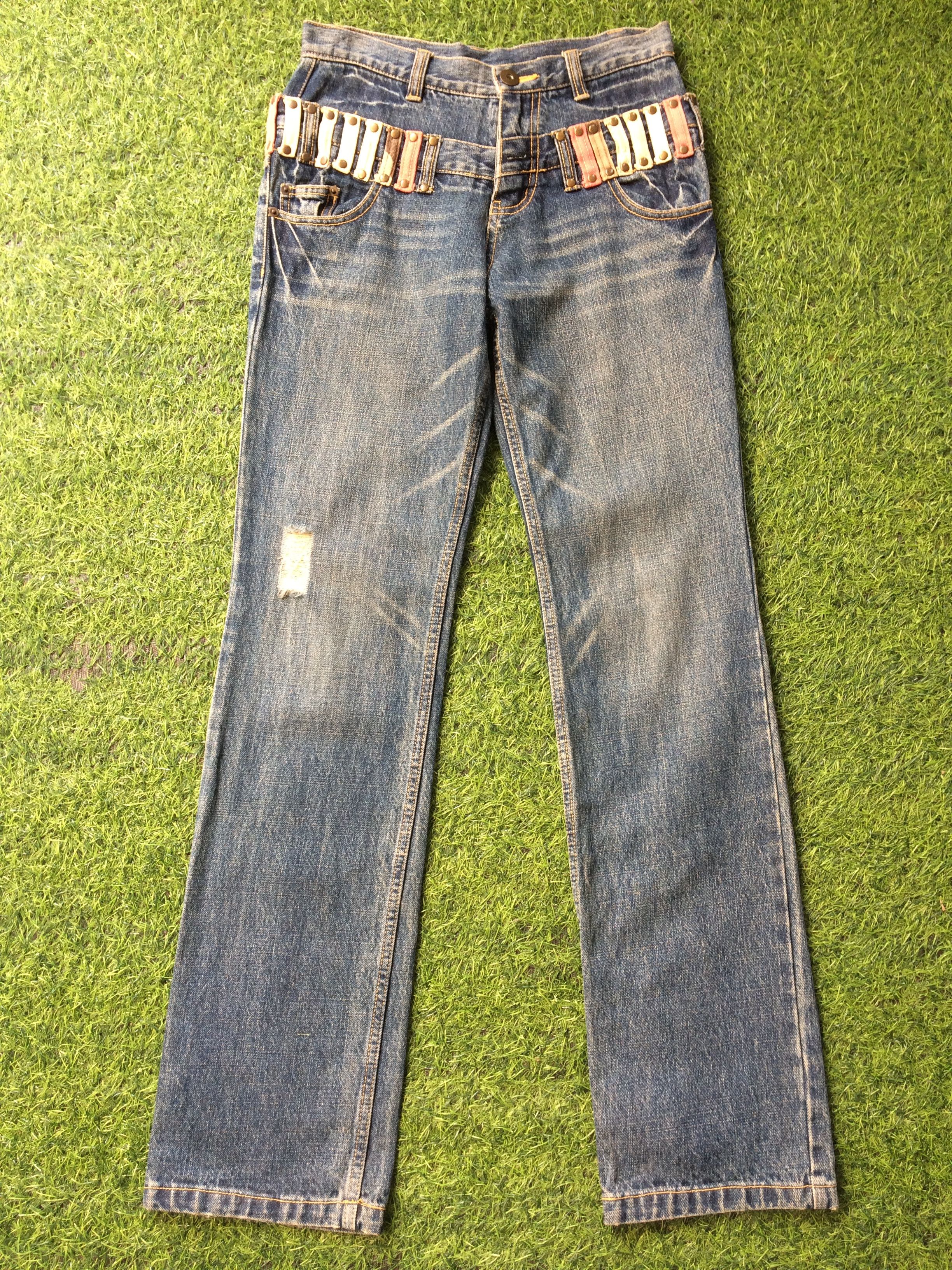Japanese Brand × Jean × Vintage Japan Jeans Double Waist Jeans #D-375 Size US 28 / EU 44 - 3 Thumbnail