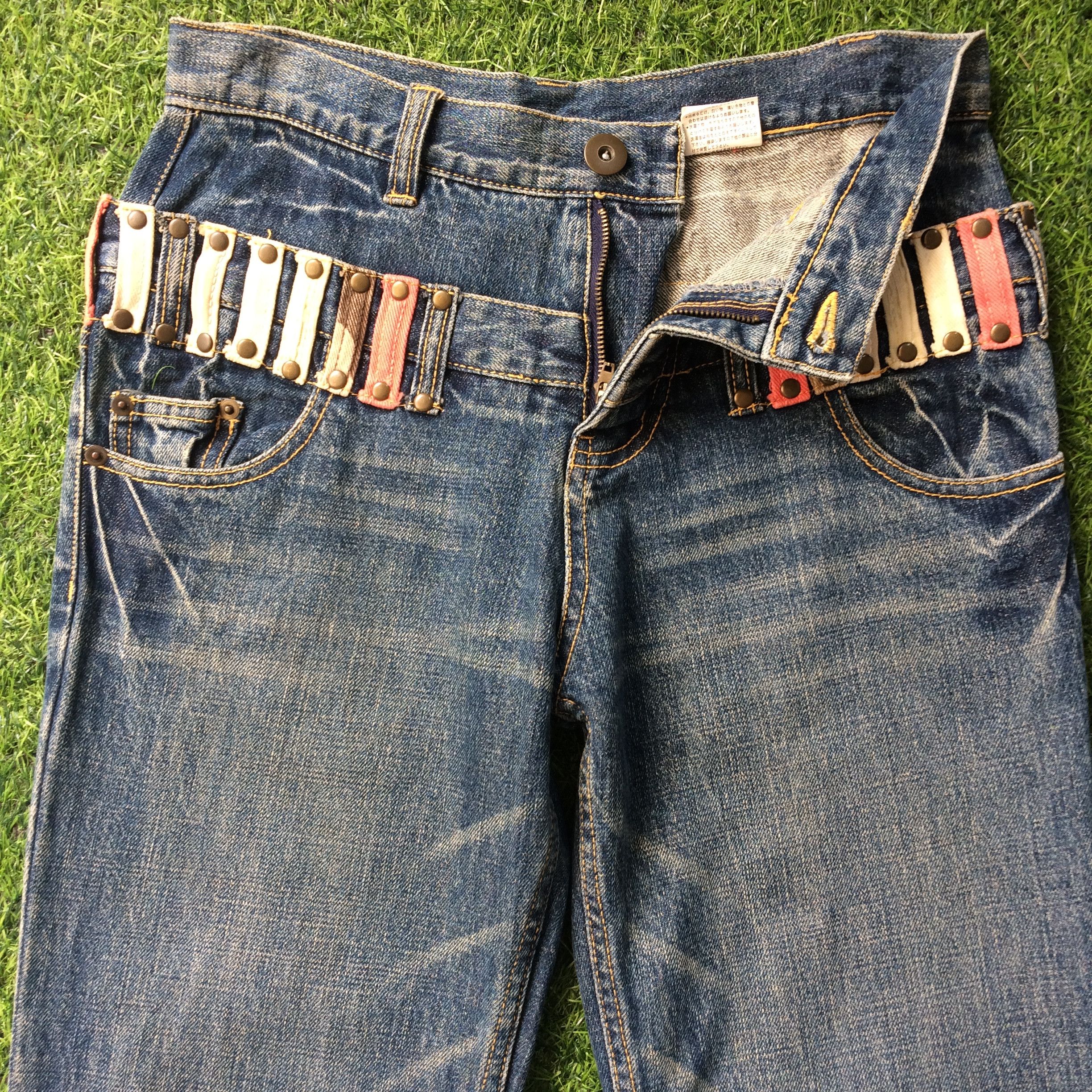 Japanese Brand × Jean × Vintage Japan Jeans Double Waist Jeans #D-375 Size US 28 / EU 44 - 2 Thumbnail