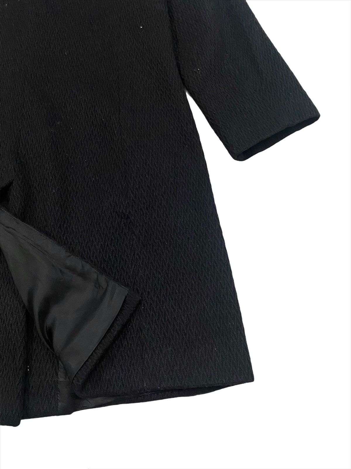 Sisley SISLEY SOLID BLACK WOOL COAT ITALY Size US S / EU 44-46 / 1 - 14 Thumbnail