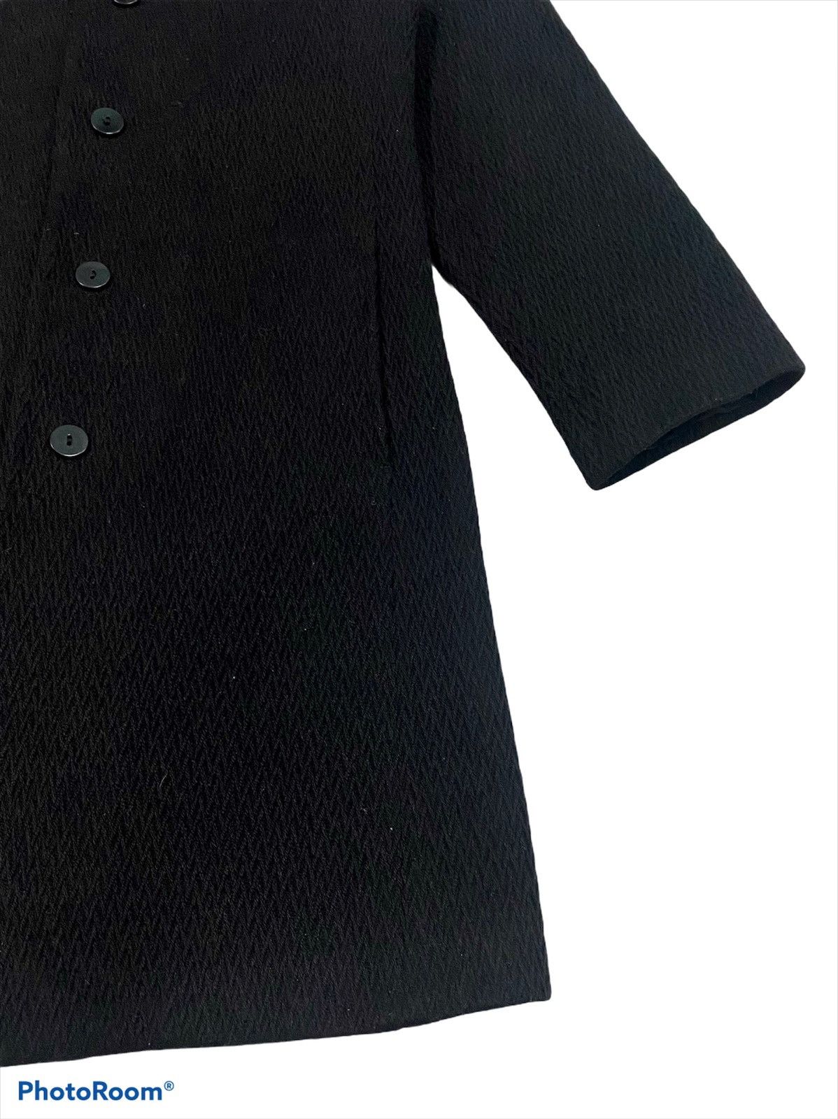Sisley SISLEY SOLID BLACK WOOL COAT ITALY Size US S / EU 44-46 / 1 - 11 Thumbnail