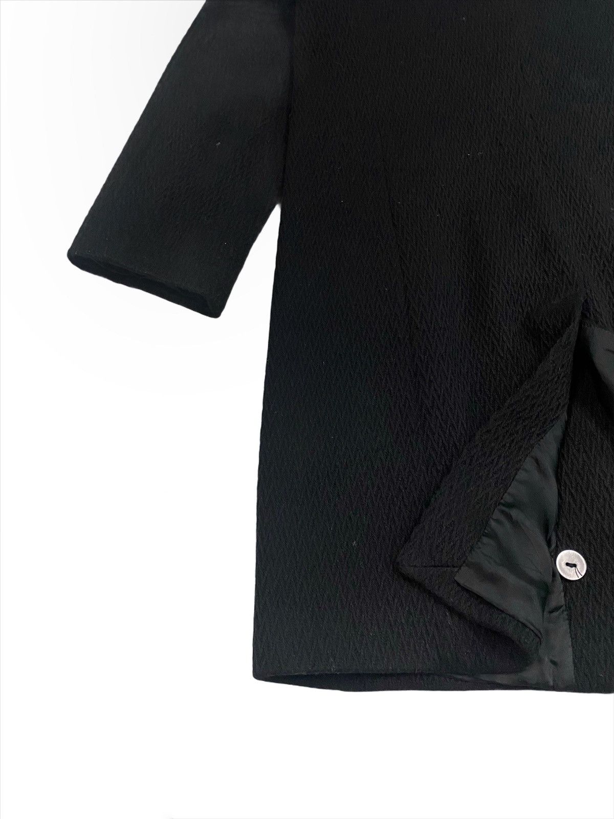 Sisley SISLEY SOLID BLACK WOOL COAT ITALY Size US S / EU 44-46 / 1 - 15 Thumbnail