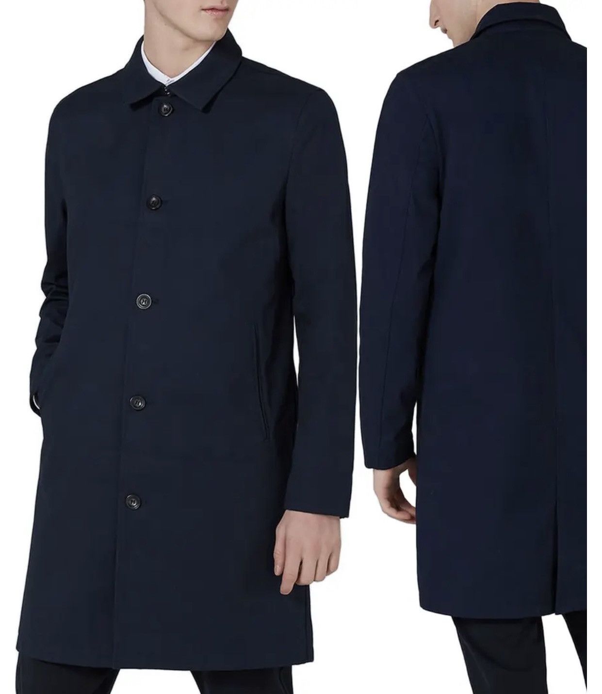 Sisley SISLEY SOLID BLACK WOOL COAT ITALY Size US S / EU 44-46 / 1 - 1 Thumbnail