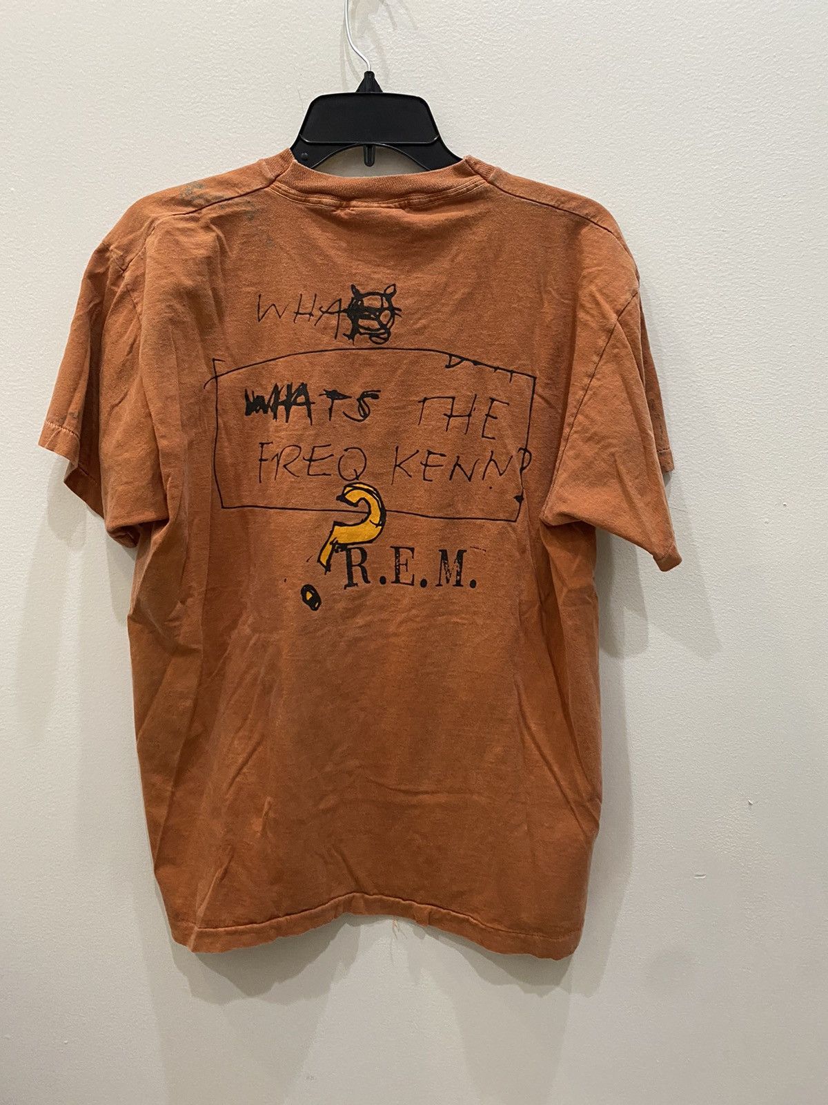 R.E.M. × Vintage REM 1994 Single Stiched What’s the Frequency Kenneth Size US L / EU 52-54 / 3 - 4 Thumbnail