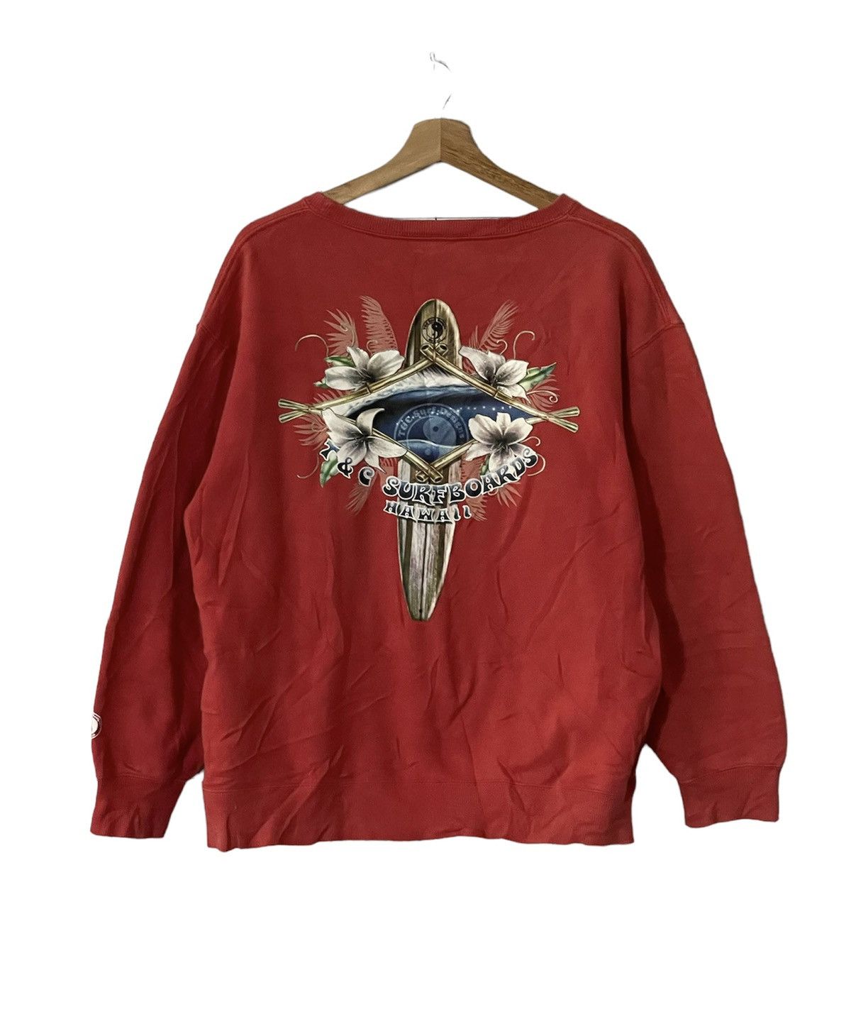 Vintage Vintage T&C Surf Boards Hawaii Big Logo Sweatshirt Size US XL / EU 56 / 4 - 1 Thumbnail