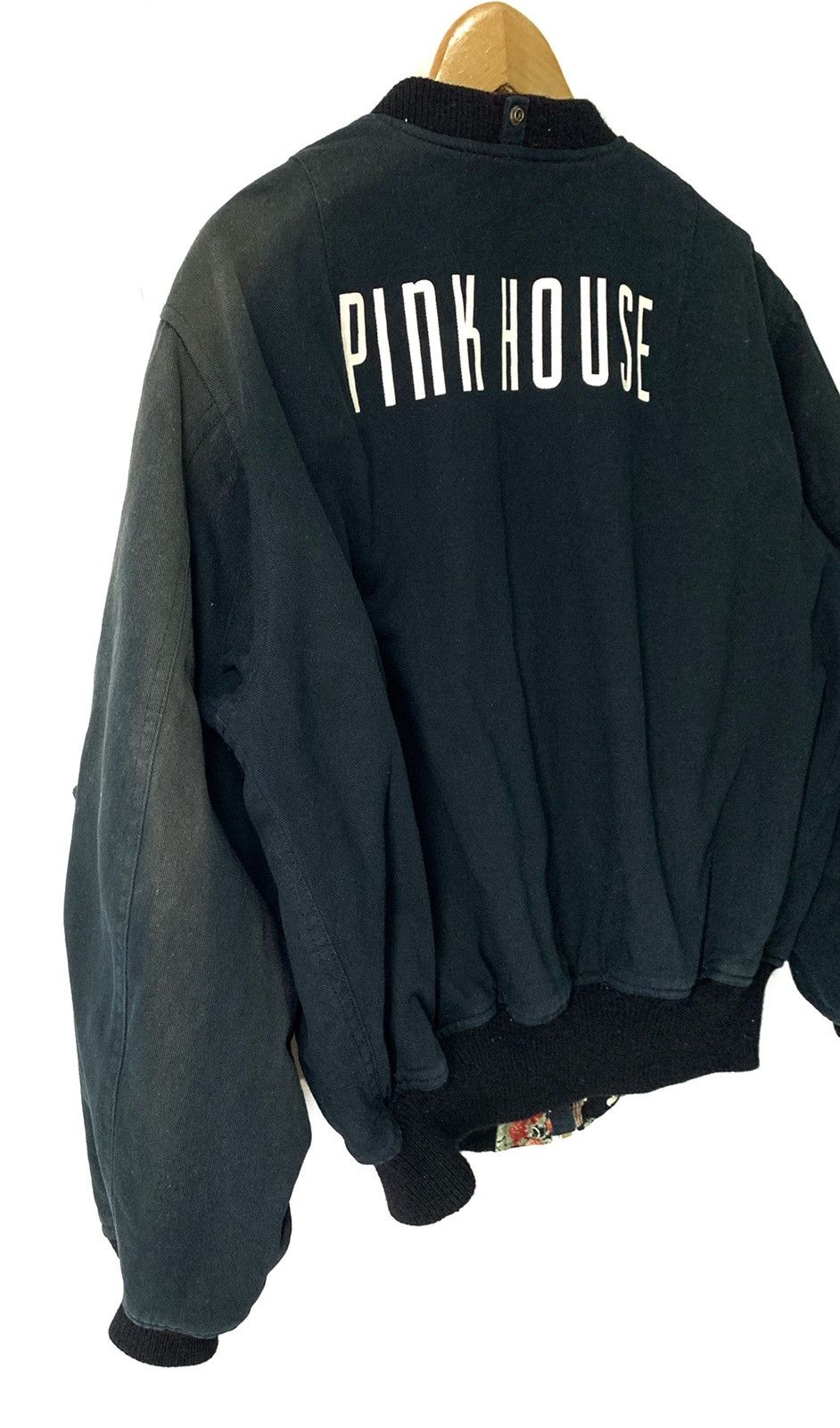 If Six Was Nine 🇯🇵Japanese Brand MA 1 Pink House Black Bomber Jacket Size US M / EU 48-50 / 2 - 4 Thumbnail