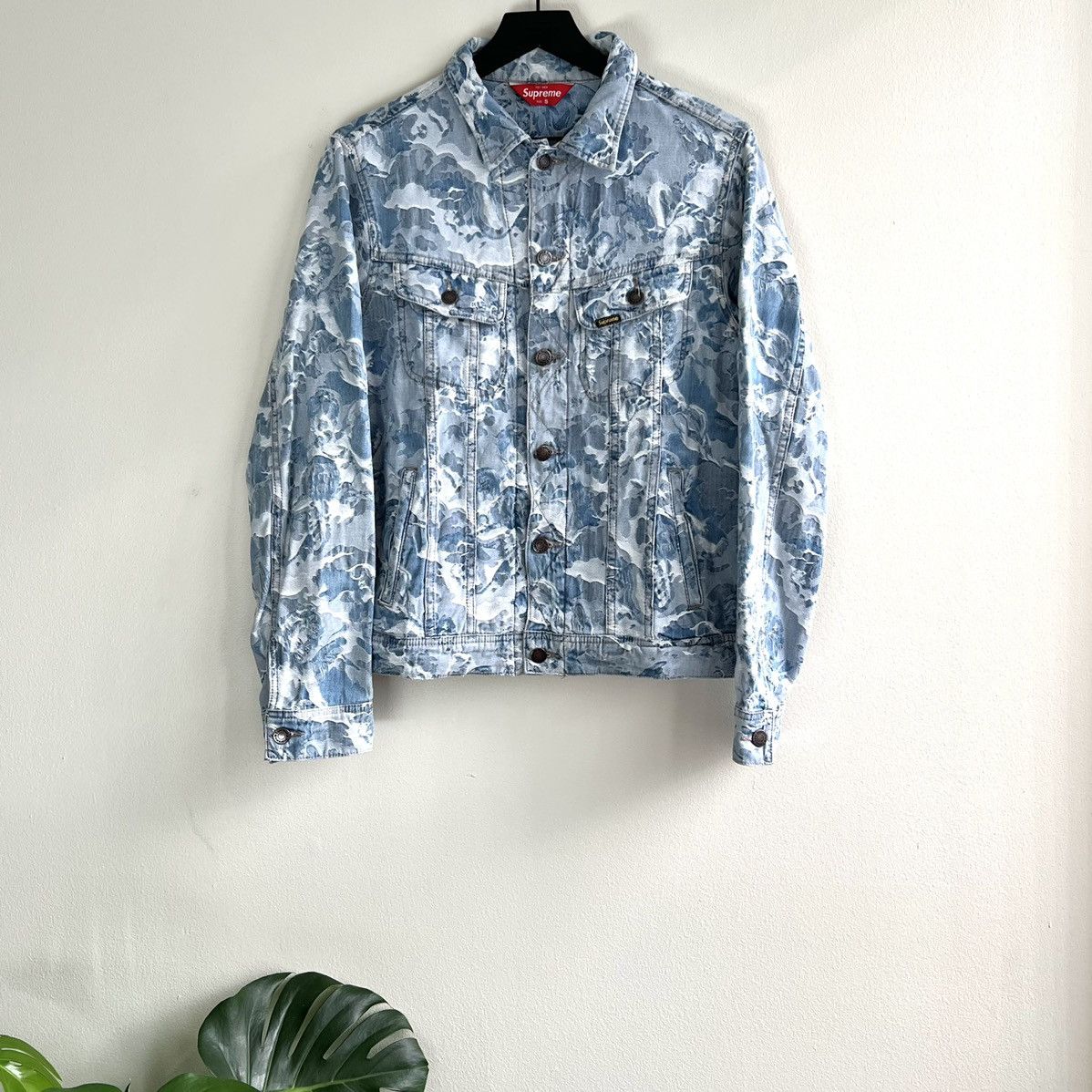 image of Supreme Cherub Denim Trucker Jacket Fw16 in Blue, Men's (Size Small)