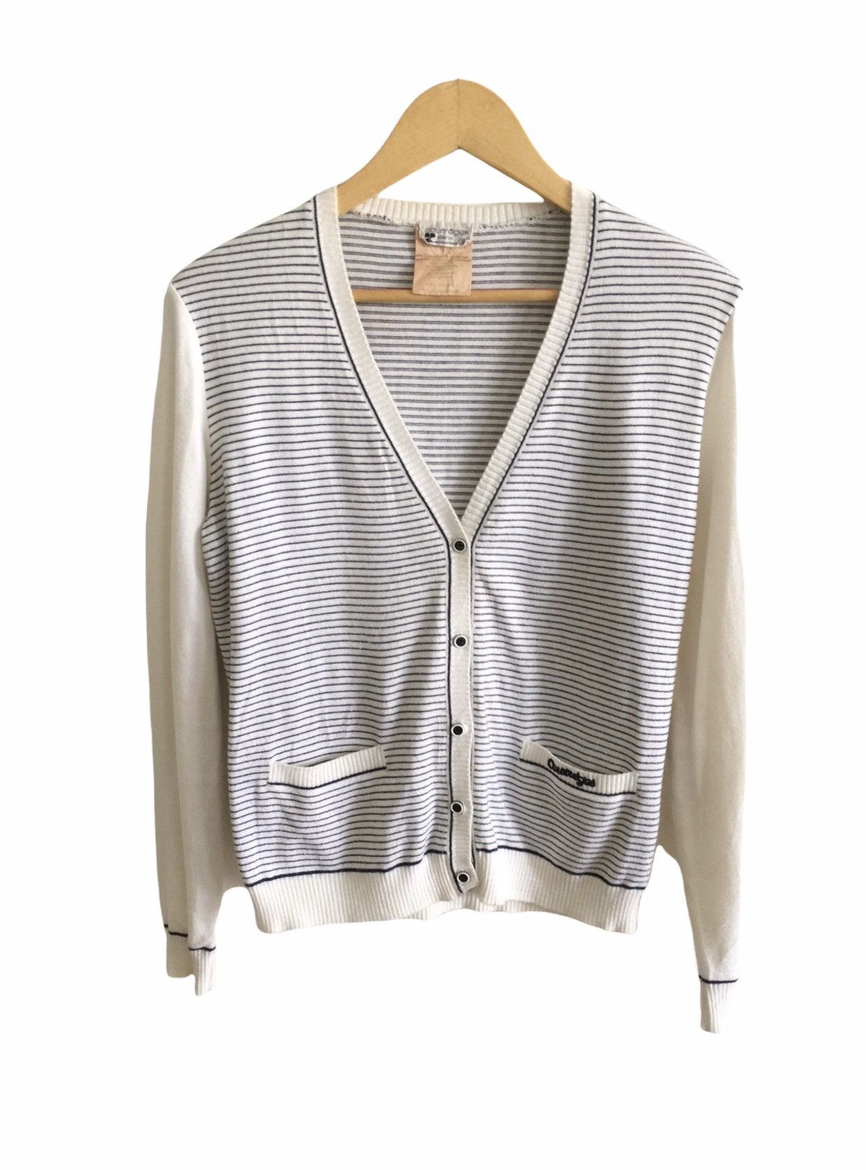 Courreges Courreges Cardigan Stripe Design Made In France 20"x23" Size US S / EU 44-46 / 1 - 1 Thumbnail