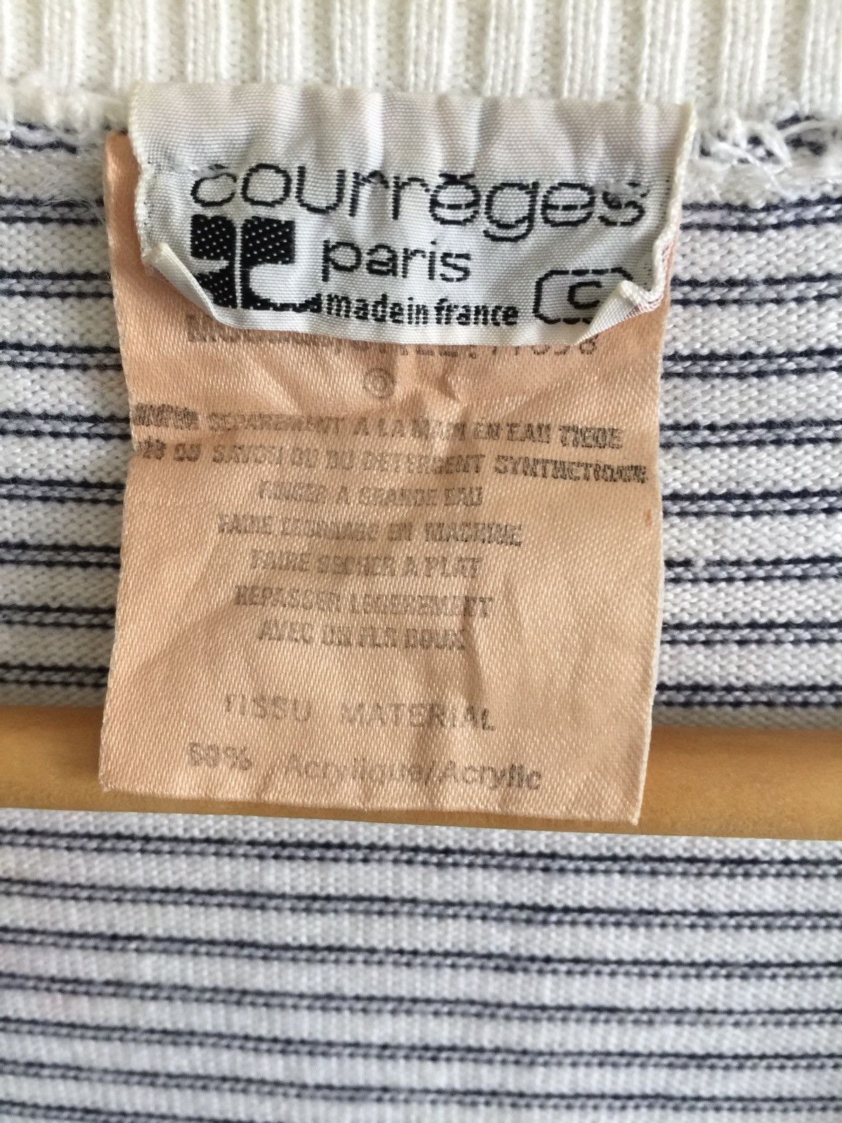Courreges Courreges Cardigan Stripe Design Made In France 20"x23" Size US S / EU 44-46 / 1 - 4 Thumbnail