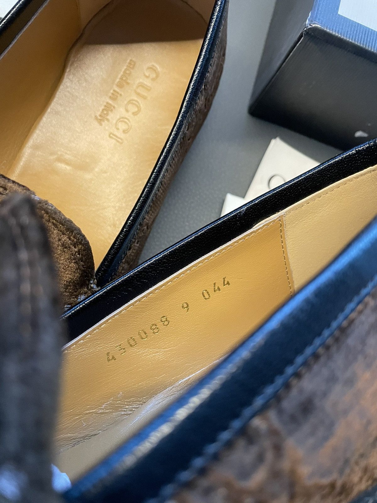 Gucci Rare New Super Runway Velvet GG Logo Horsebit Leather Loafer Size US 9.5 / EU 42-43 - 9 Thumbnail