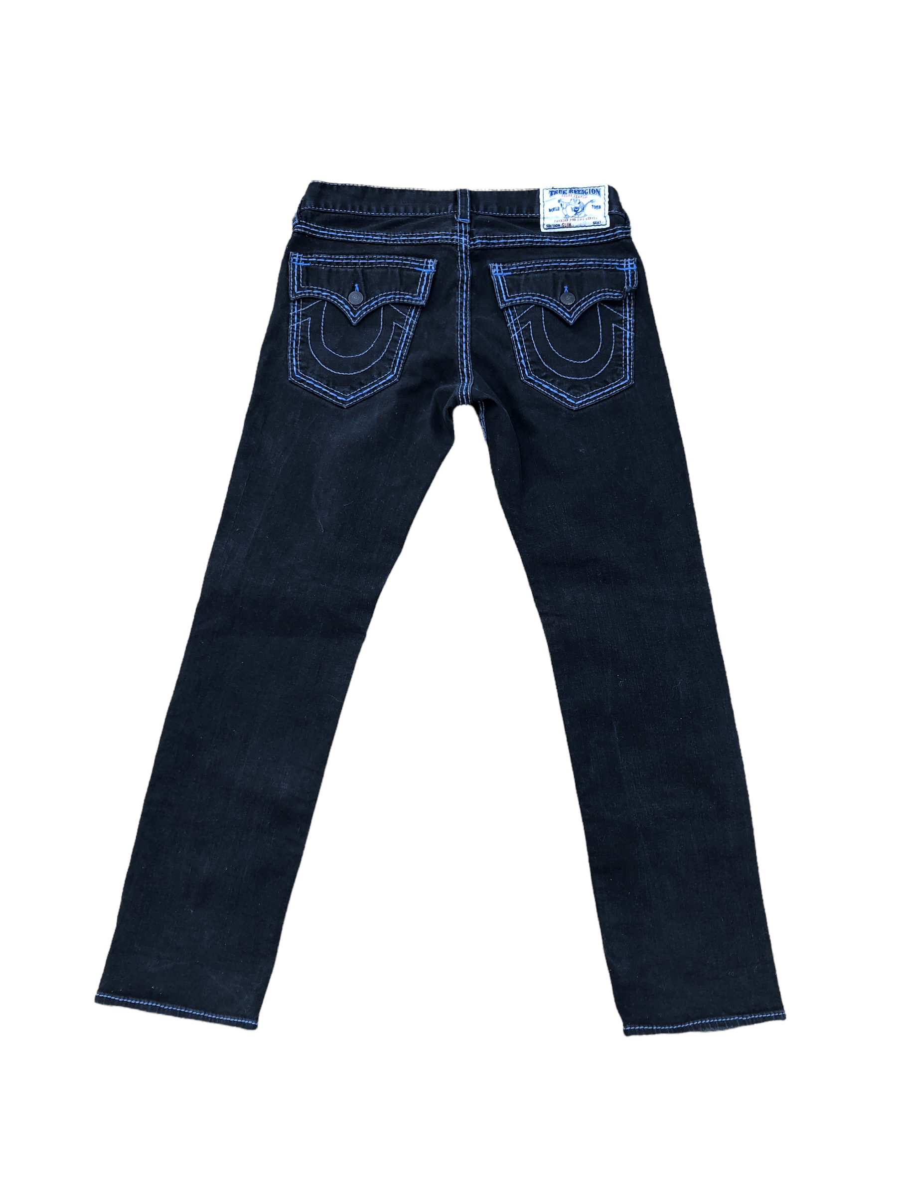 True Religion × Vintage Vintage True Religion Jeans Size 34 SLIM Black/Blue Size US 34 / EU 50 - 3 Thumbnail