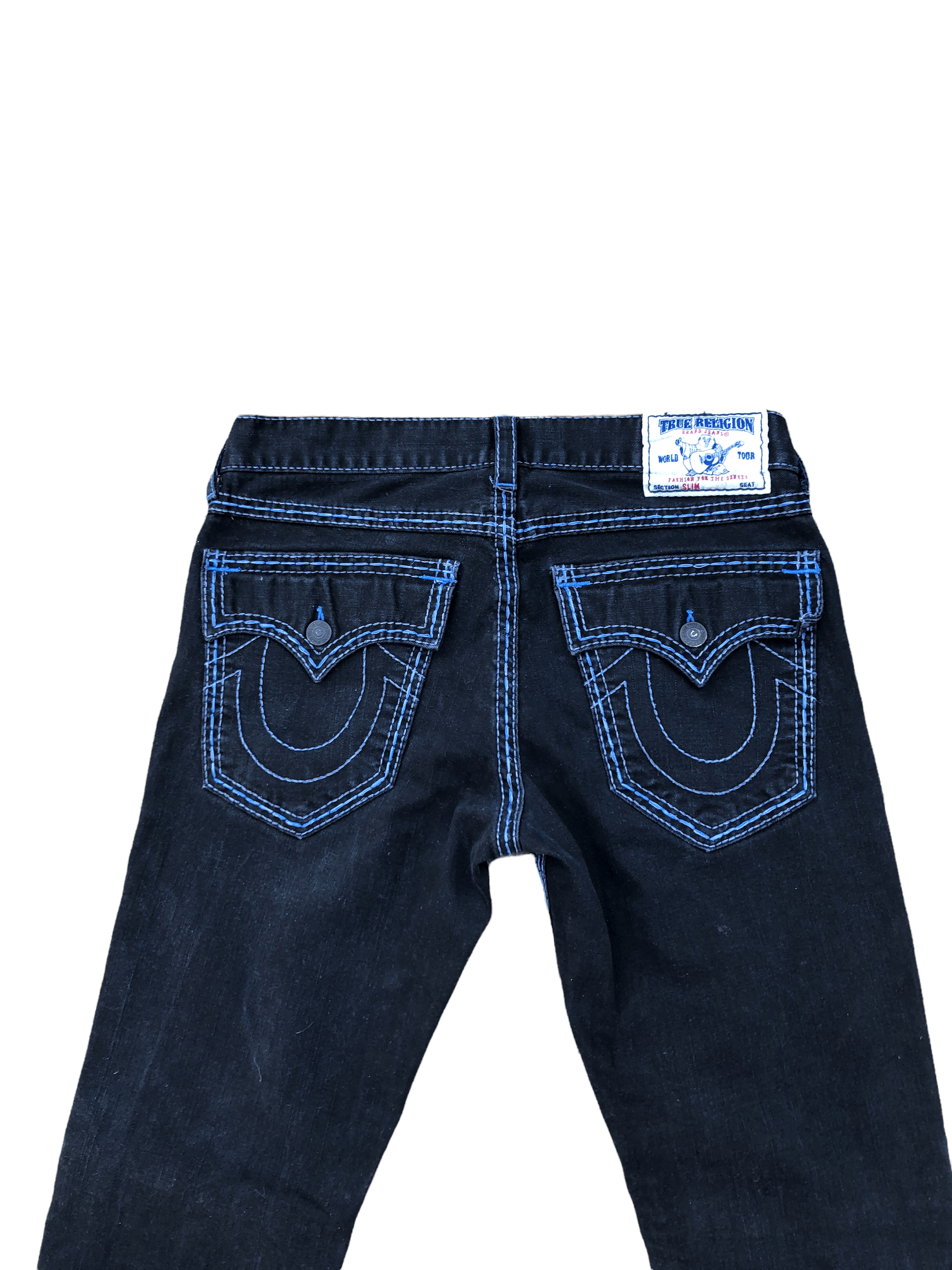 True Religion × Vintage Vintage True Religion Jeans Size 34 SLIM Black/Blue Size US 34 / EU 50 - 2 Thumbnail