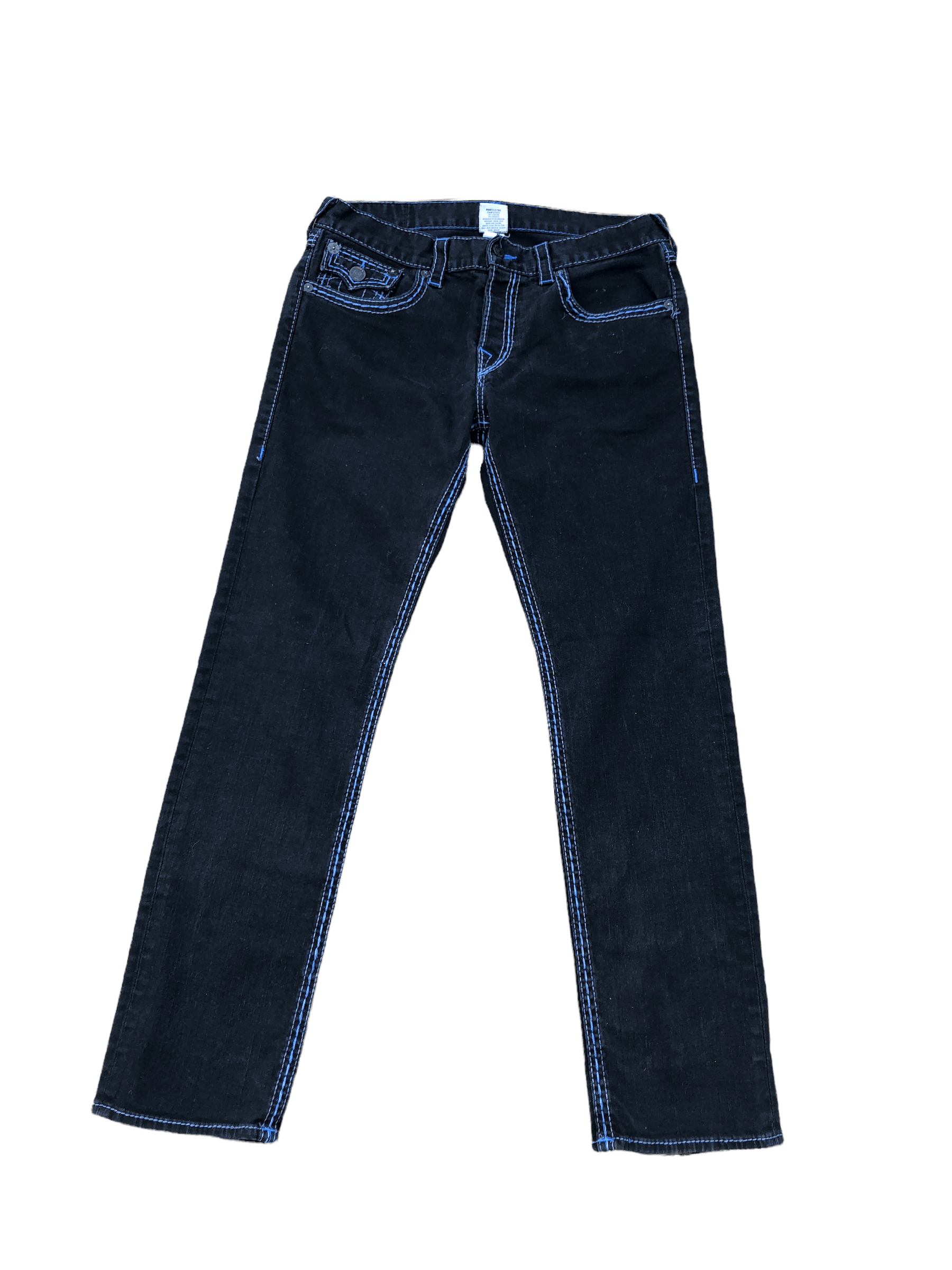 True Religion × Vintage Vintage True Religion Jeans Size 34 SLIM Black/Blue Size US 34 / EU 50 - 5 Thumbnail