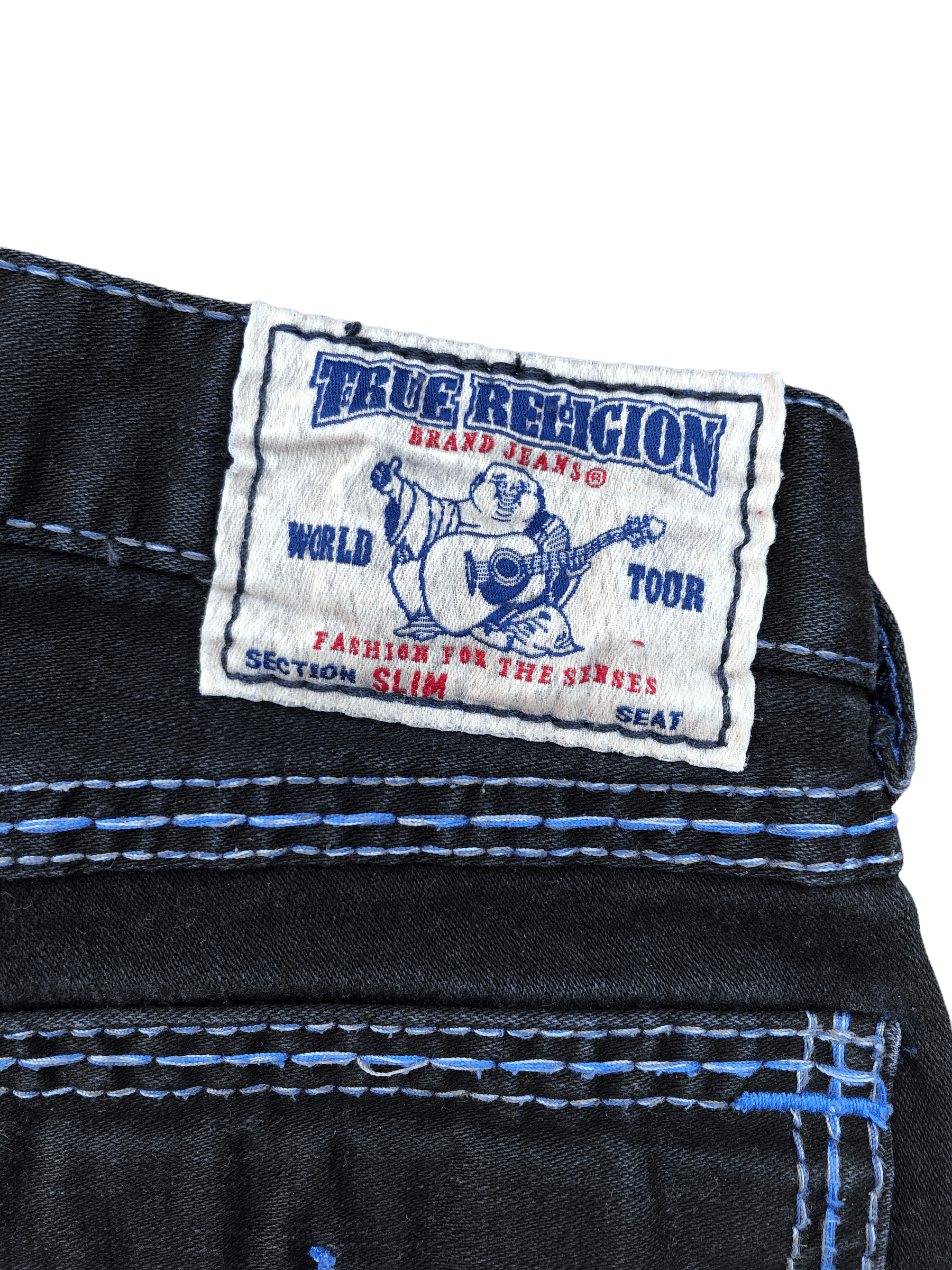True Religion × Vintage Vintage True Religion Jeans Size 34 SLIM Black/Blue Size US 34 / EU 50 - 9 Thumbnail