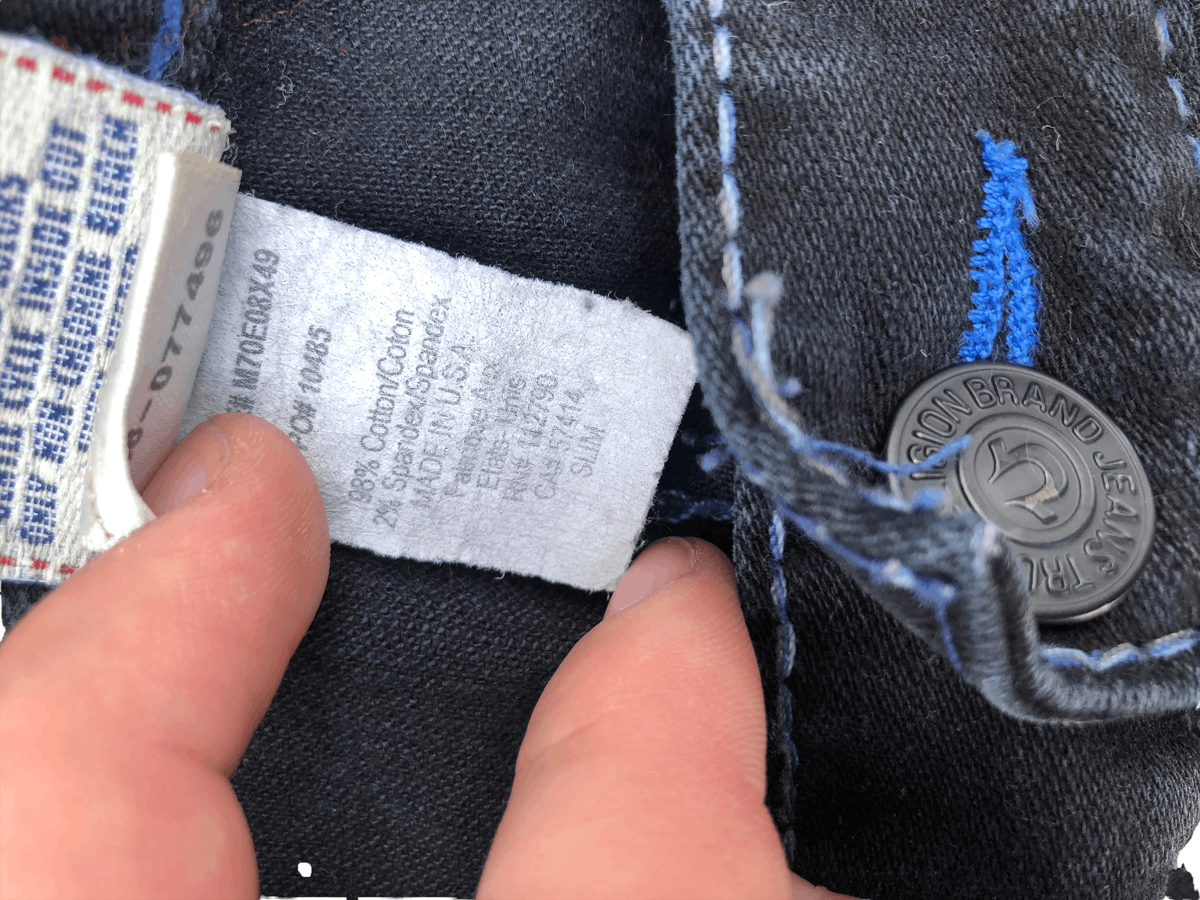 True Religion × Vintage Vintage True Religion Jeans Size 34 SLIM Black/Blue Size US 34 / EU 50 - 7 Thumbnail