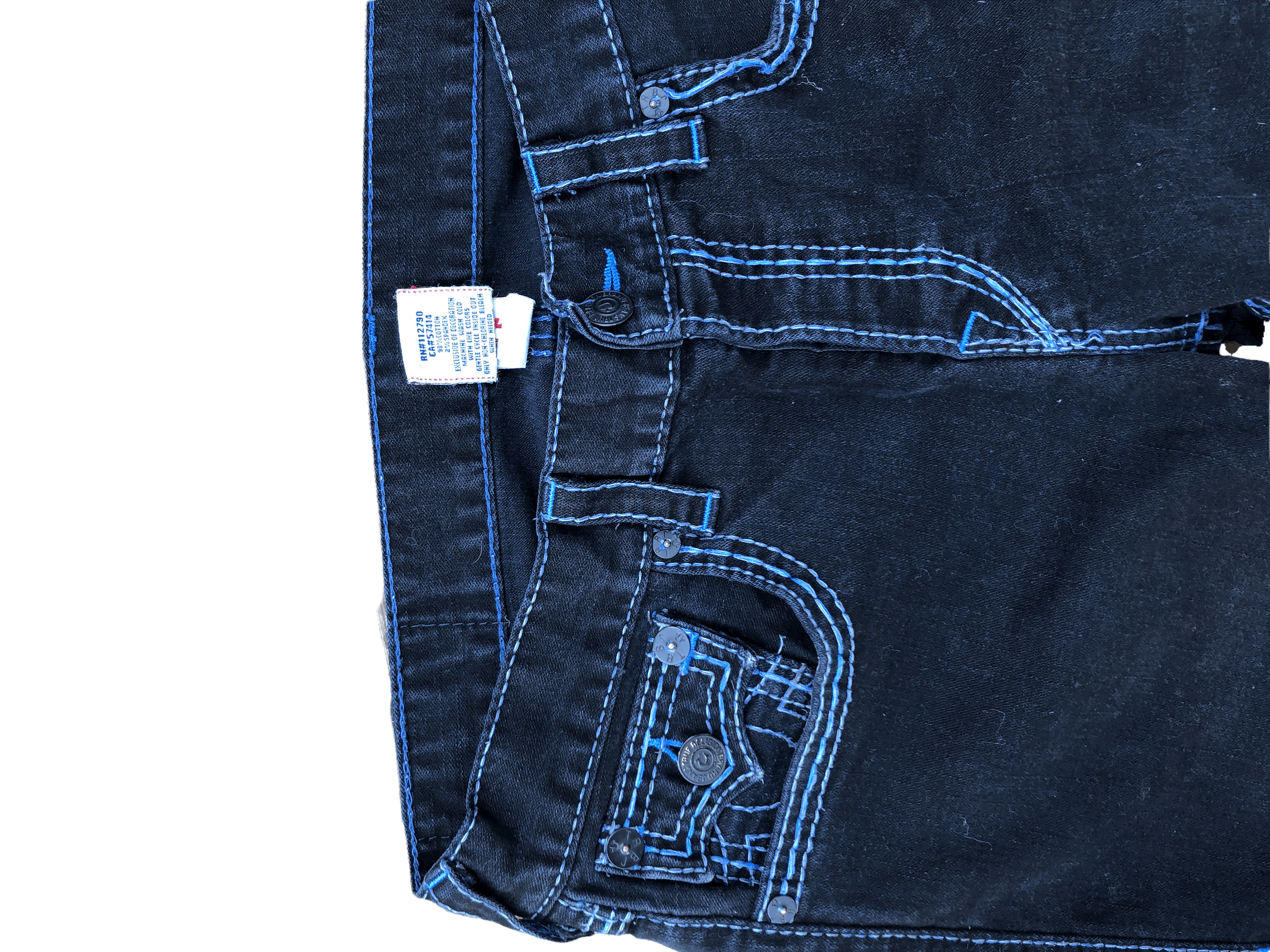 True Religion × Vintage Vintage True Religion Jeans Size 34 SLIM Black/Blue Size US 34 / EU 50 - 10 Thumbnail