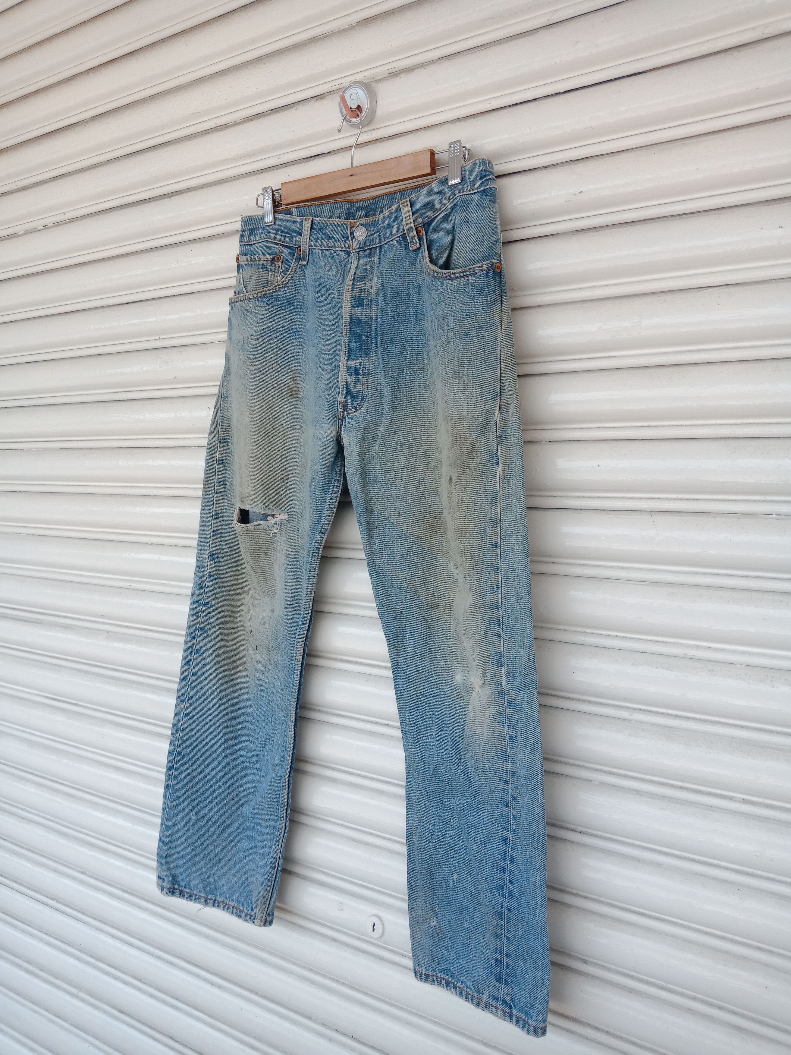 Levi's Levis 501xx Distressed Mudwash Made in USA Size US 31 - 3 Thumbnail