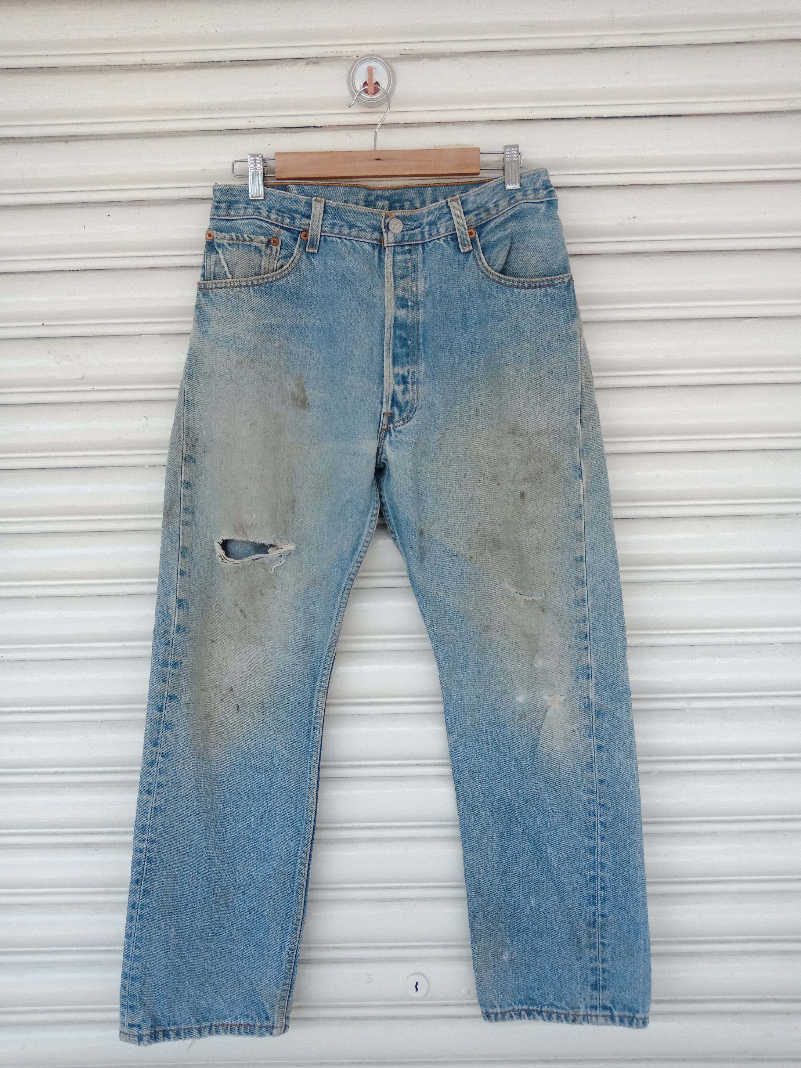 Levi's Levis 501xx Distressed Mudwash Made in USA Size US 31 - 1 Thumbnail