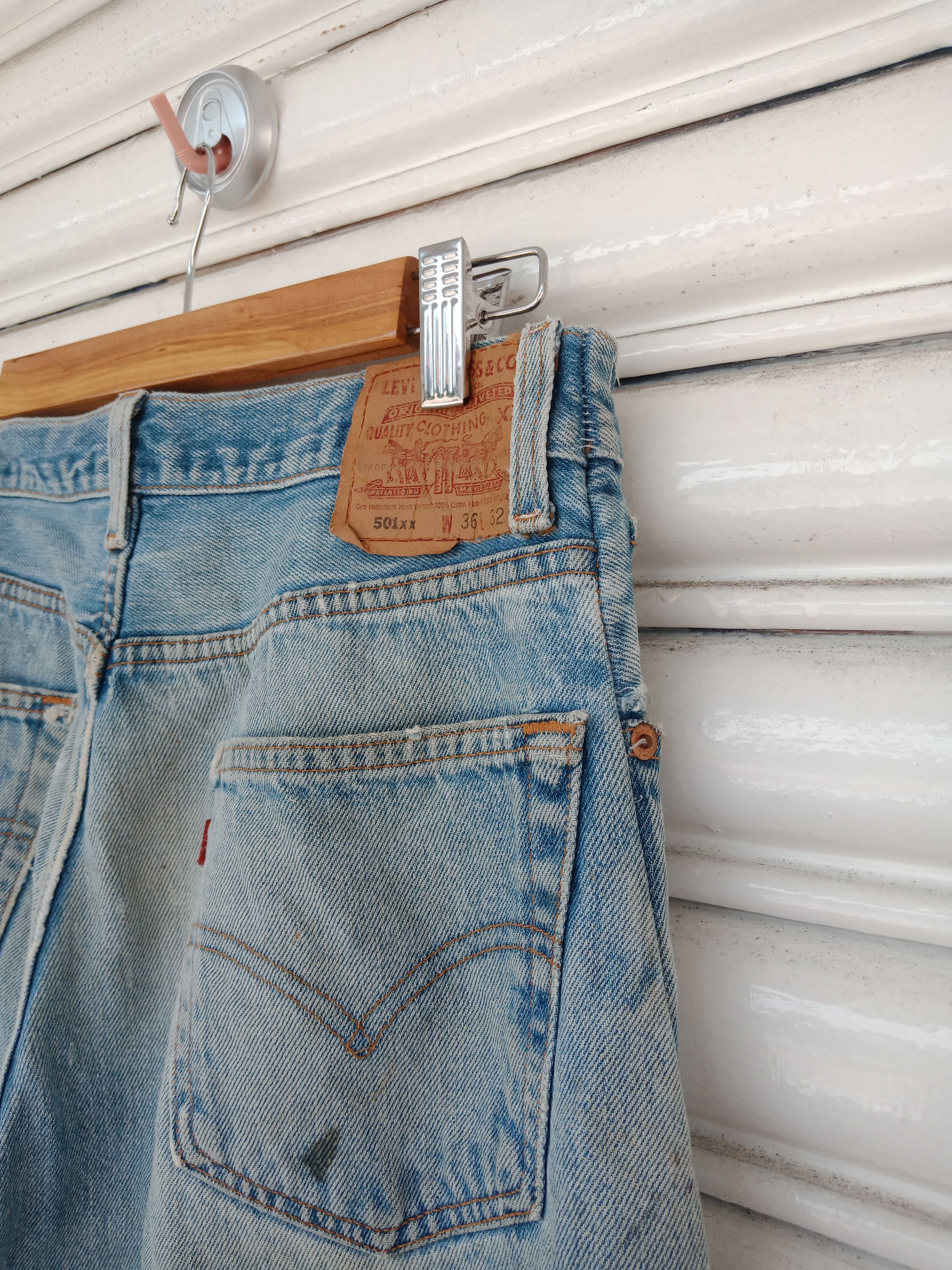 Levi's Levis 501xx Distressed Mudwash Made in USA Size US 31 - 7 Thumbnail