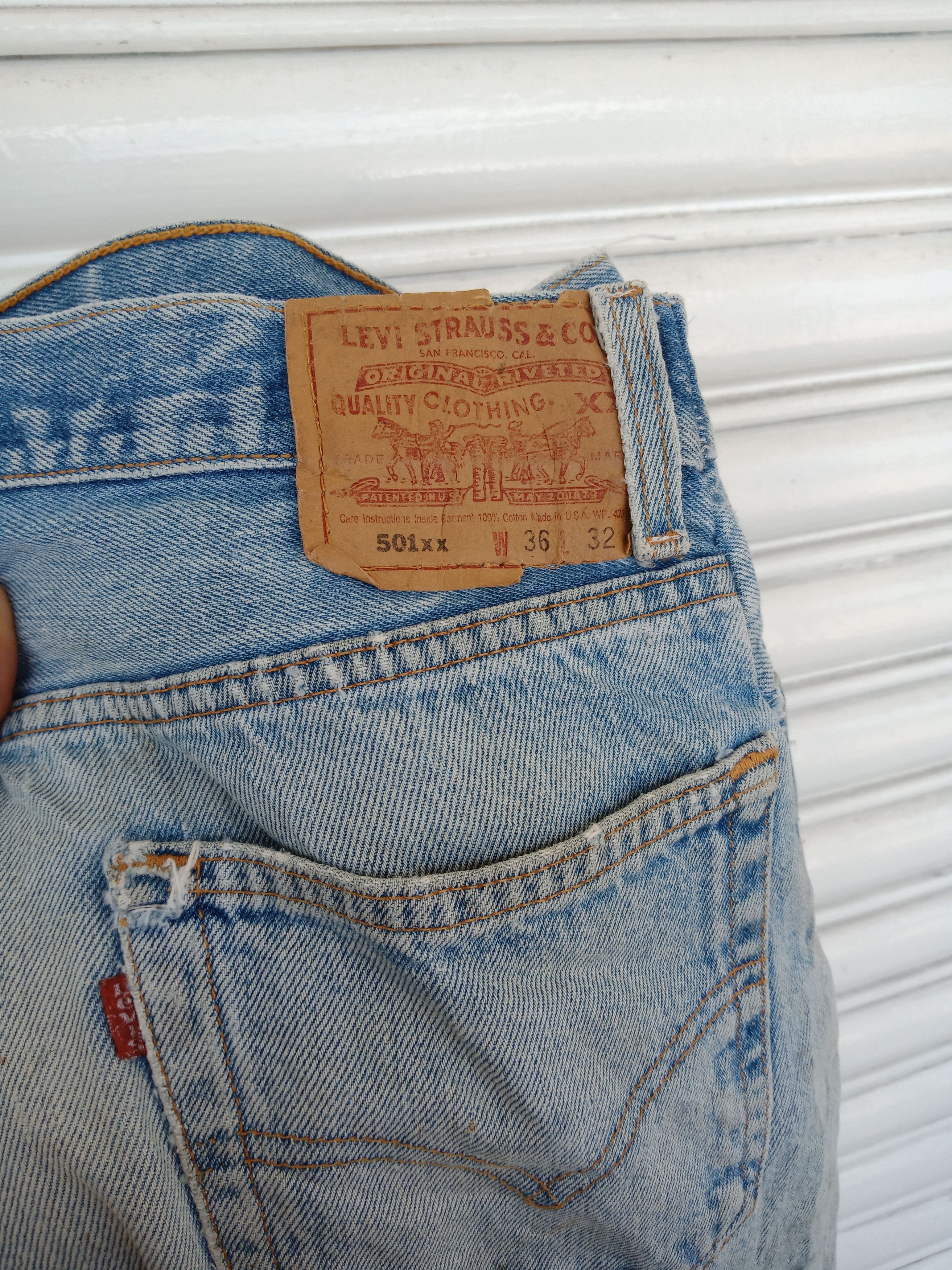 Levi's Levis 501xx Distressed Mudwash Made in USA Size US 31 - 9 Thumbnail