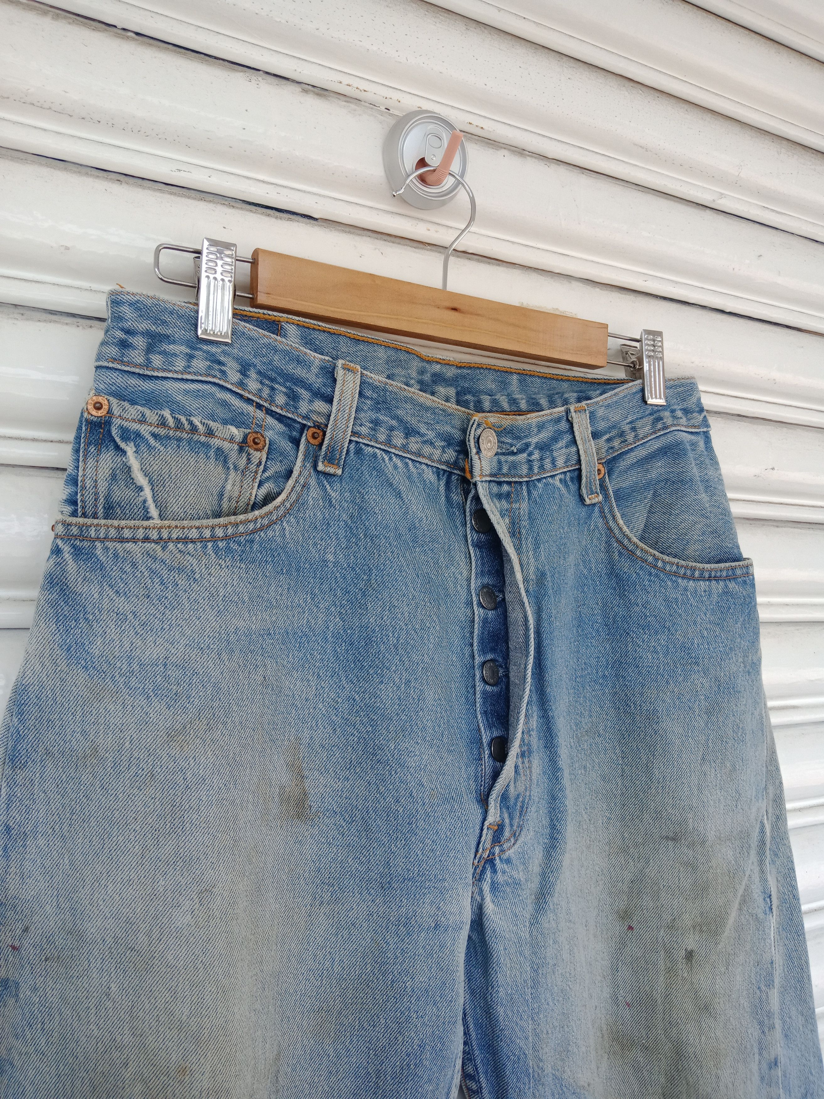 Levi's Levis 501xx Distressed Mudwash Made in USA Size US 31 - 6 Thumbnail