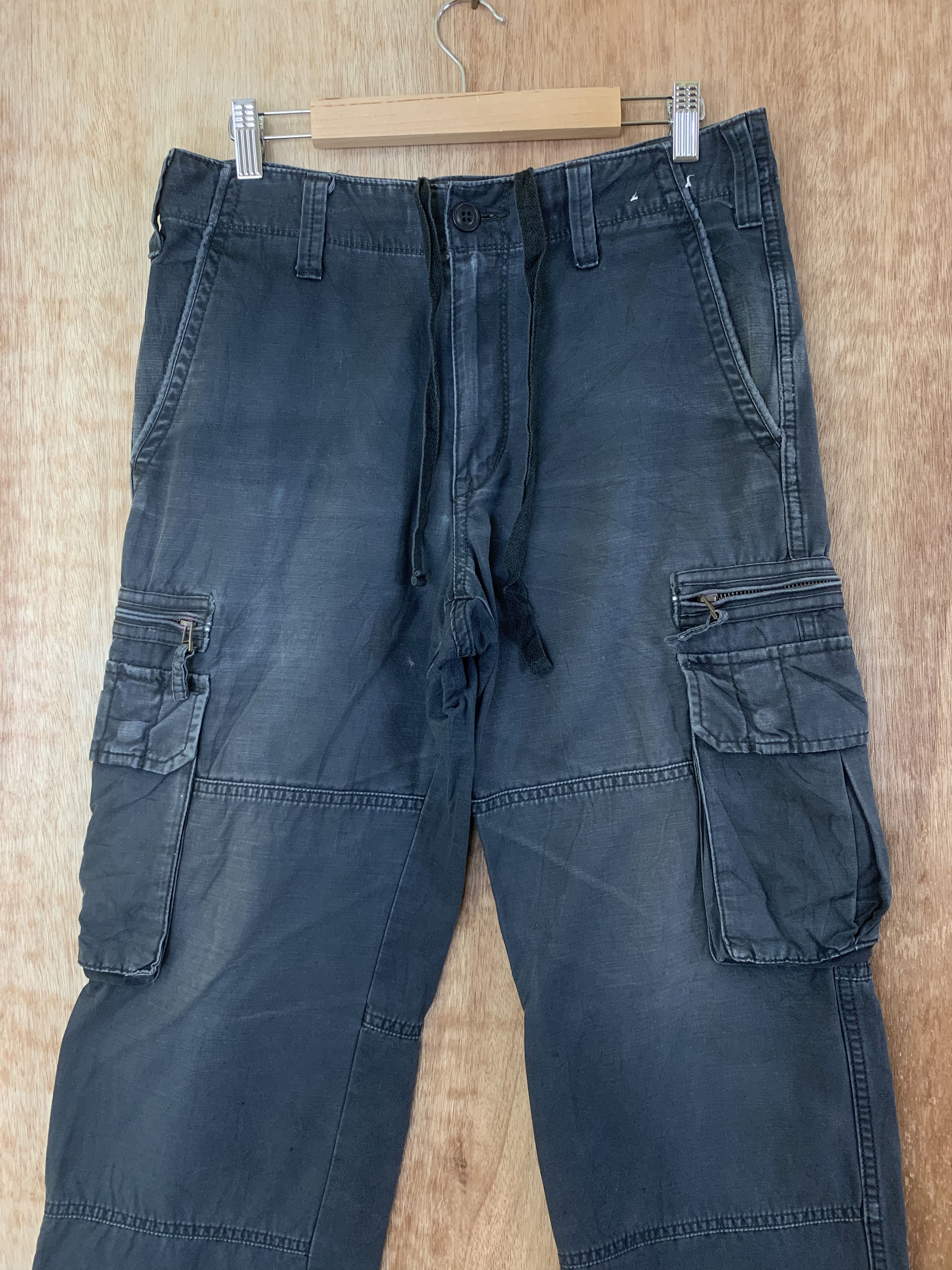 Japanese Brand Cargo Pants Uniqlo Multipocket Dark Blue Streetwear Size US 30 / EU 46 - 3 Thumbnail