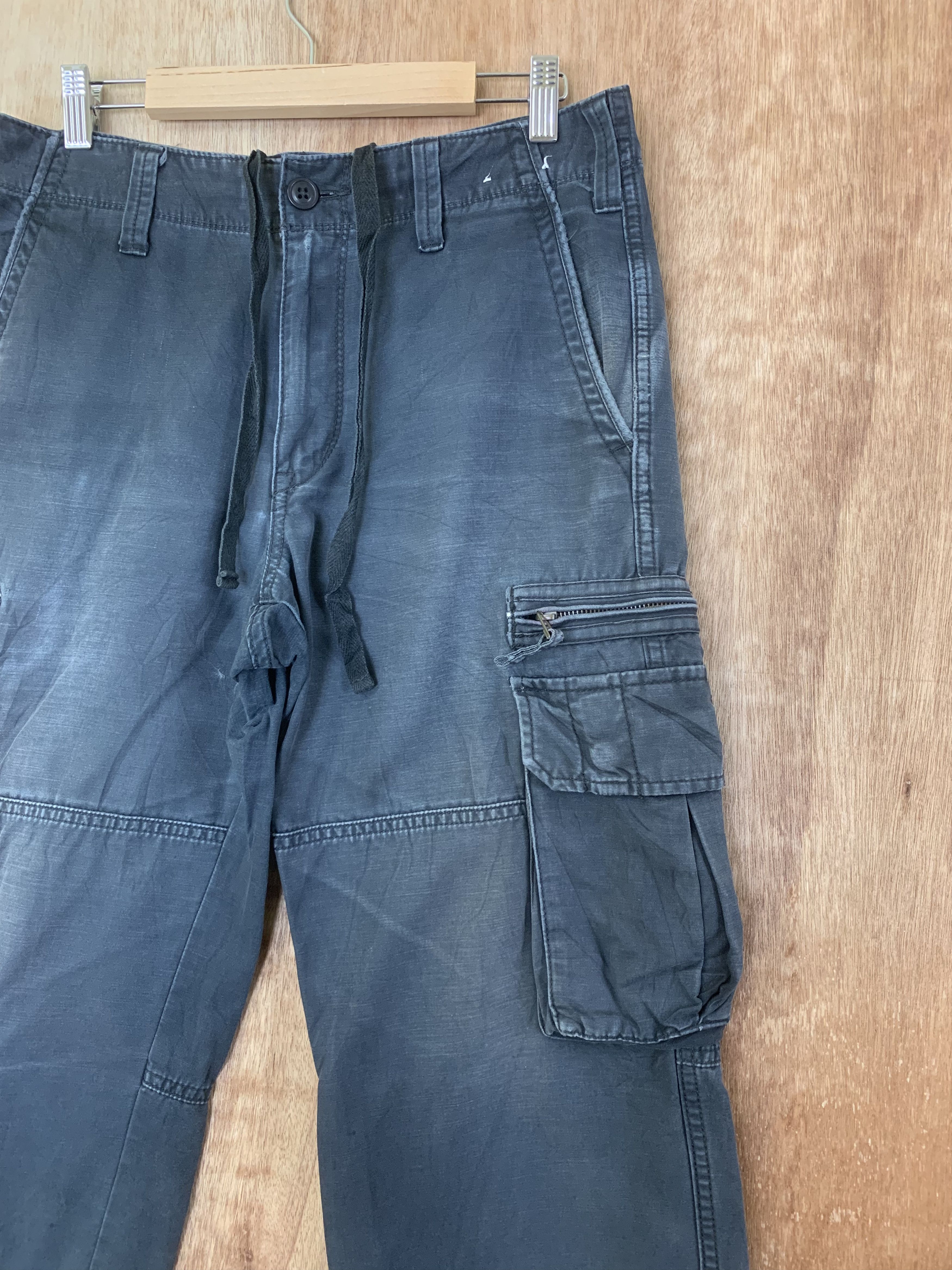Japanese Brand Cargo Pants Uniqlo Multipocket Dark Blue Streetwear Size US 30 / EU 46 - 6 Thumbnail