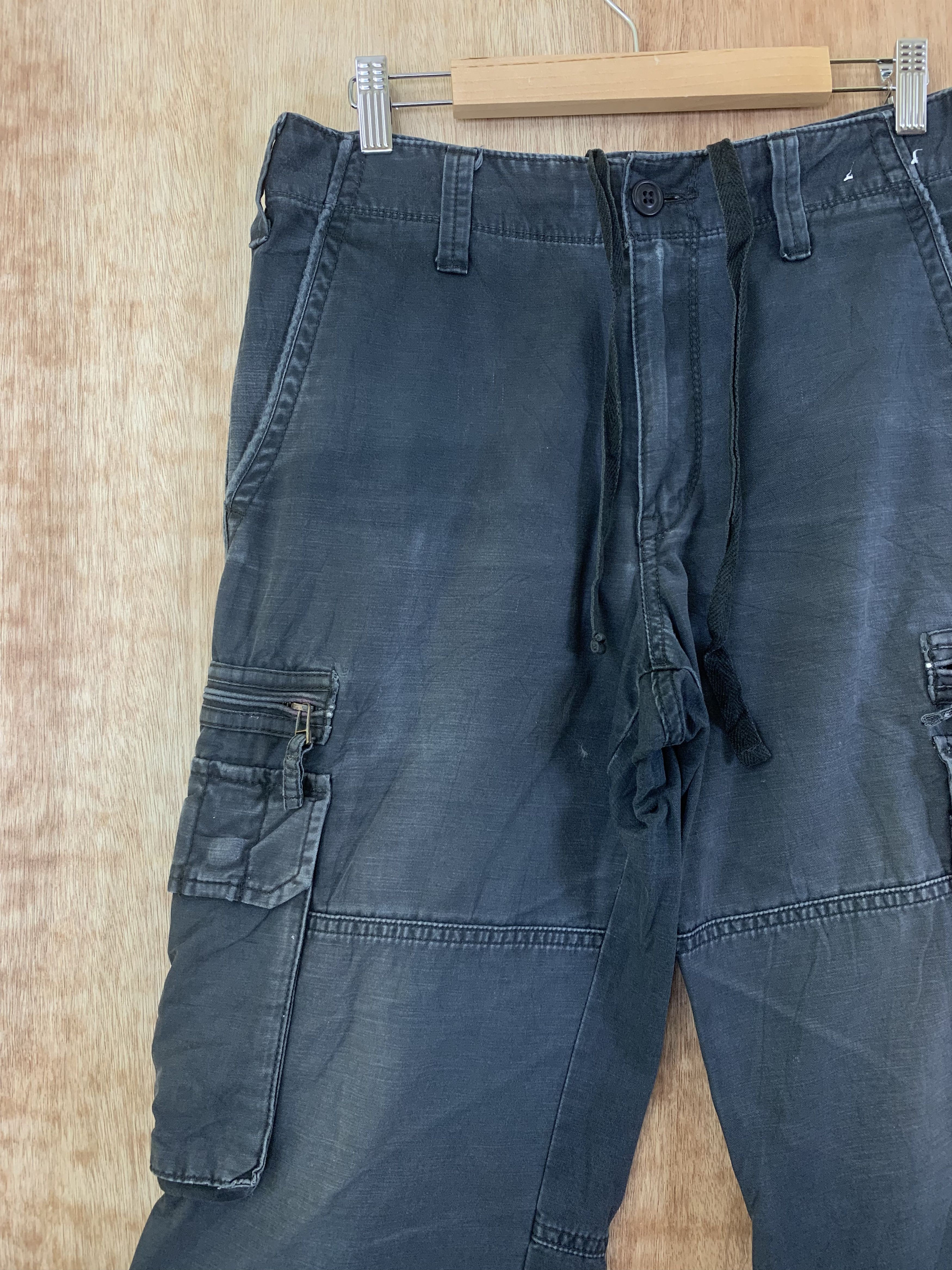 Japanese Brand Cargo Pants Uniqlo Multipocket Dark Blue Streetwear Size US 30 / EU 46 - 5 Thumbnail