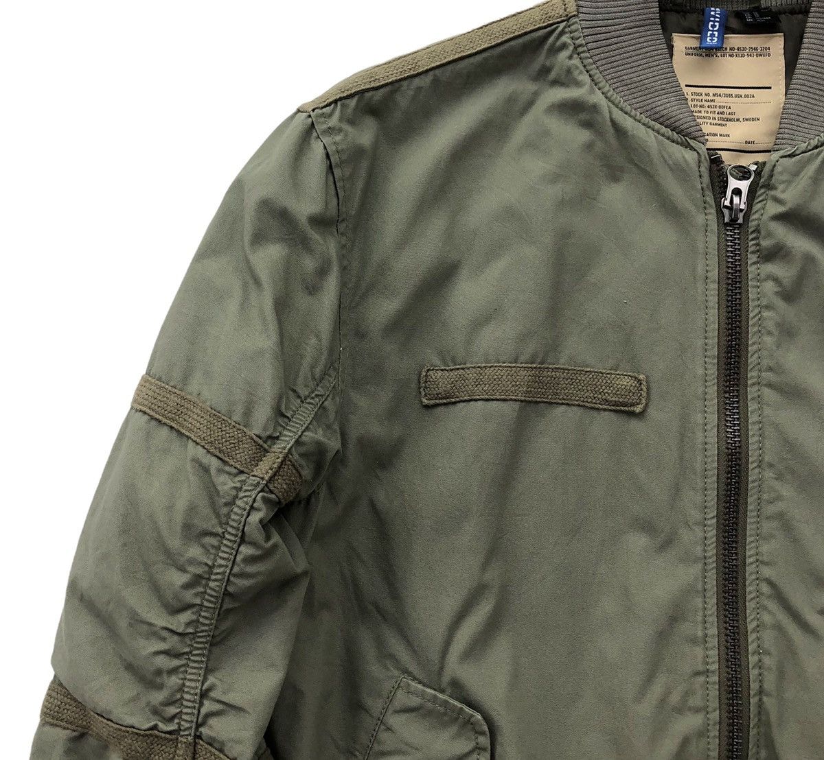 Divided Divided by H&M Bomber Cargo Men's Jacket Utility Rouched Size US M / EU 48-50 / 2 - 6 Thumbnail