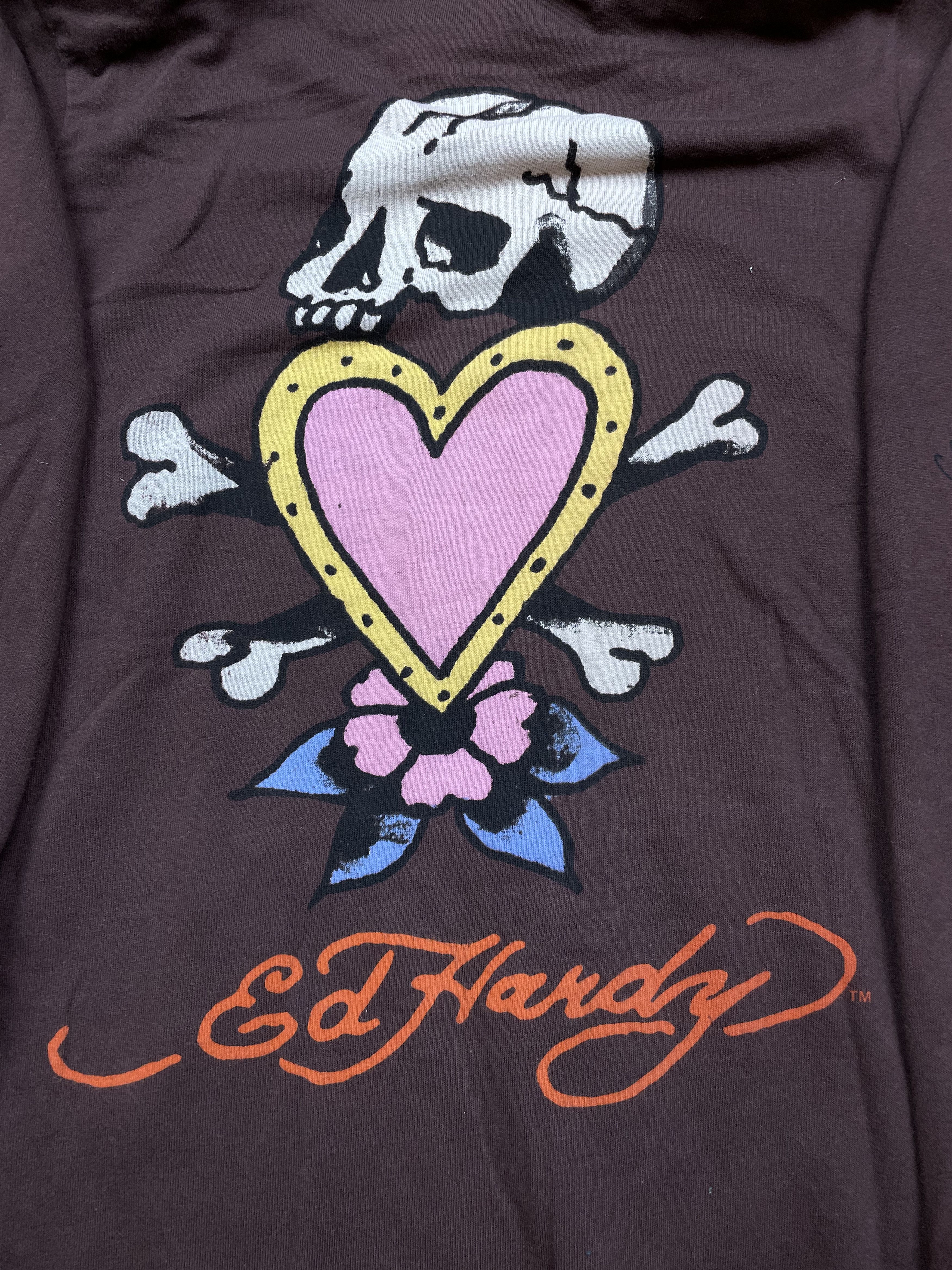 Ed Hardy Vintage Ed Hardy Love Skull Hoodie Jacket Rare Y2K Hype Size M / US 6-8 / IT 42-44 - 12 Thumbnail