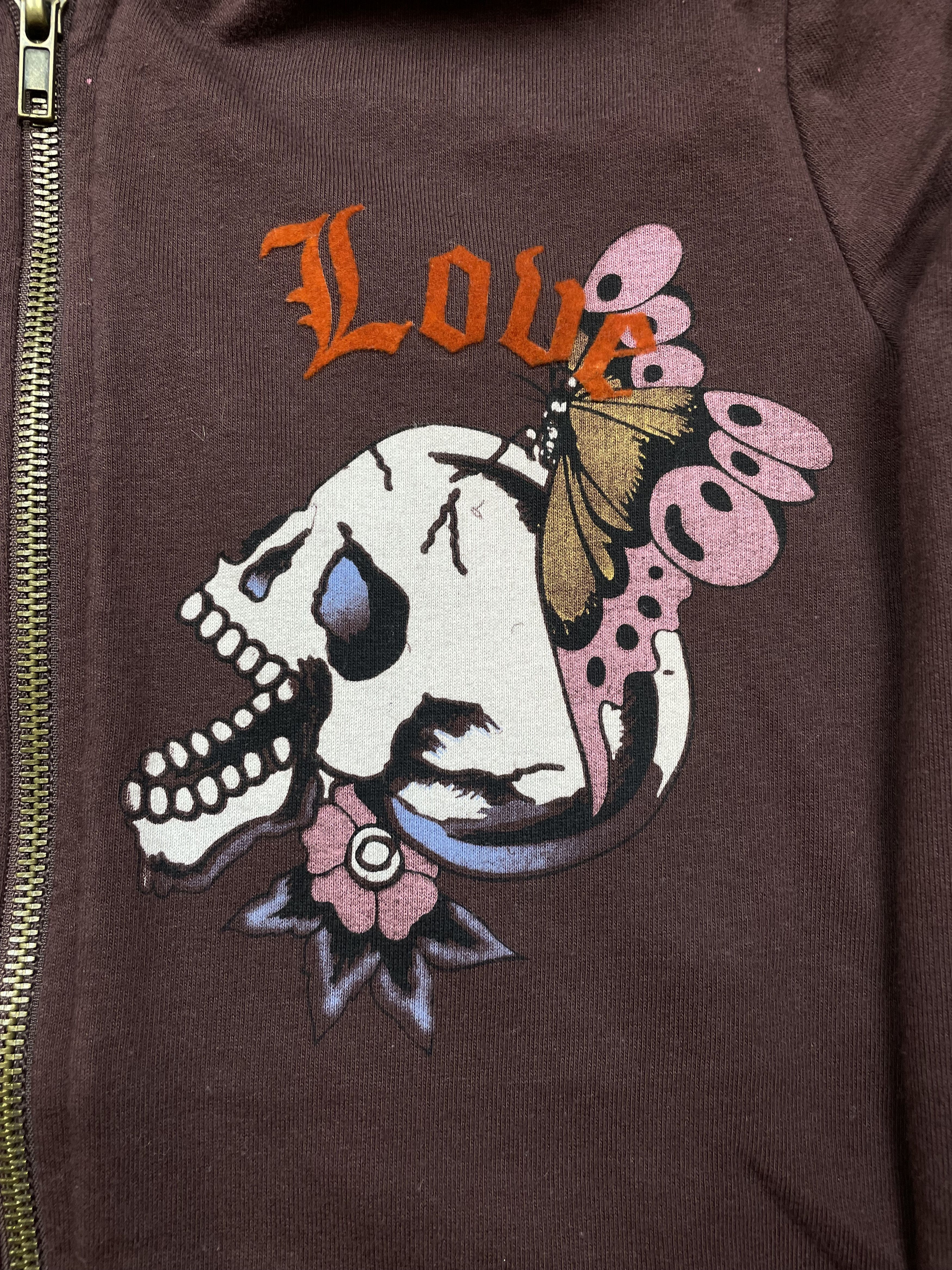 Ed Hardy Vintage Ed Hardy Love Skull Hoodie Jacket Rare Y2K Hype Size M / US 6-8 / IT 42-44 - 5 Thumbnail